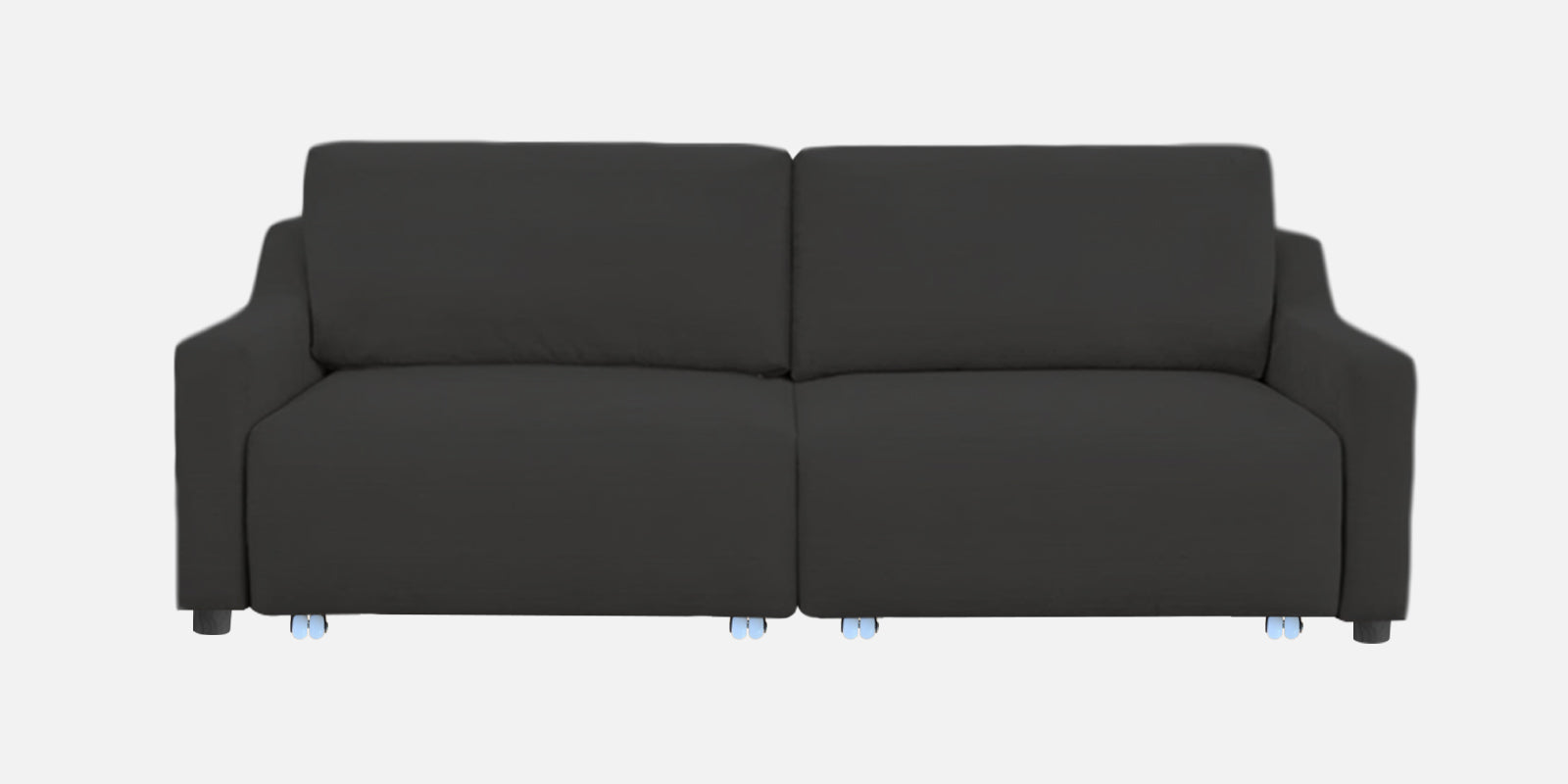 Gabby Fabric 3 Seater Pull Out Sofa Cum Bed In Charcoal Grey Colour - Febonic Living