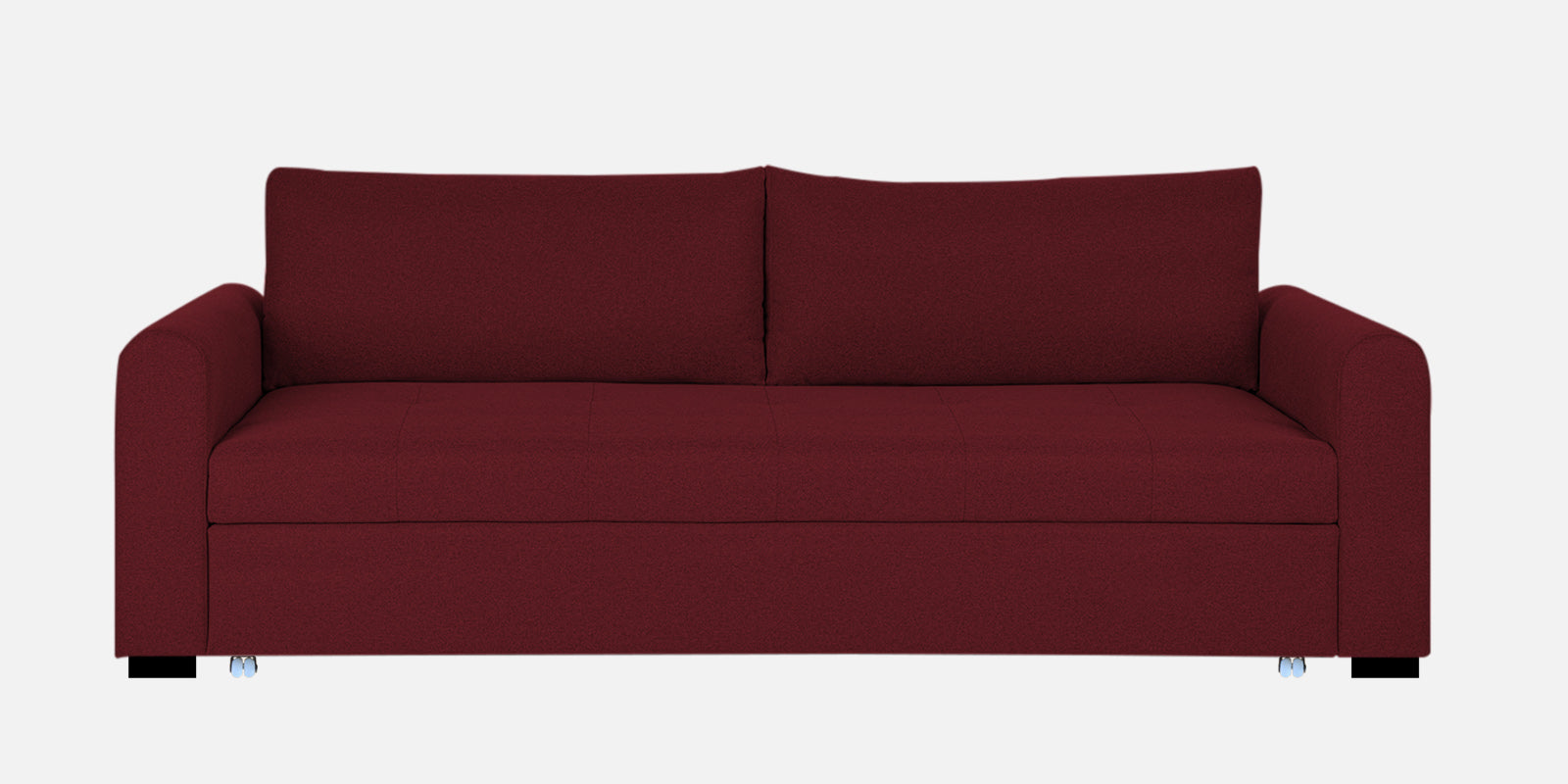 Sigma Fabric 3 Seater Pull Out Sofa Cum Bed In Blood Maroon Colour - Febonic Living