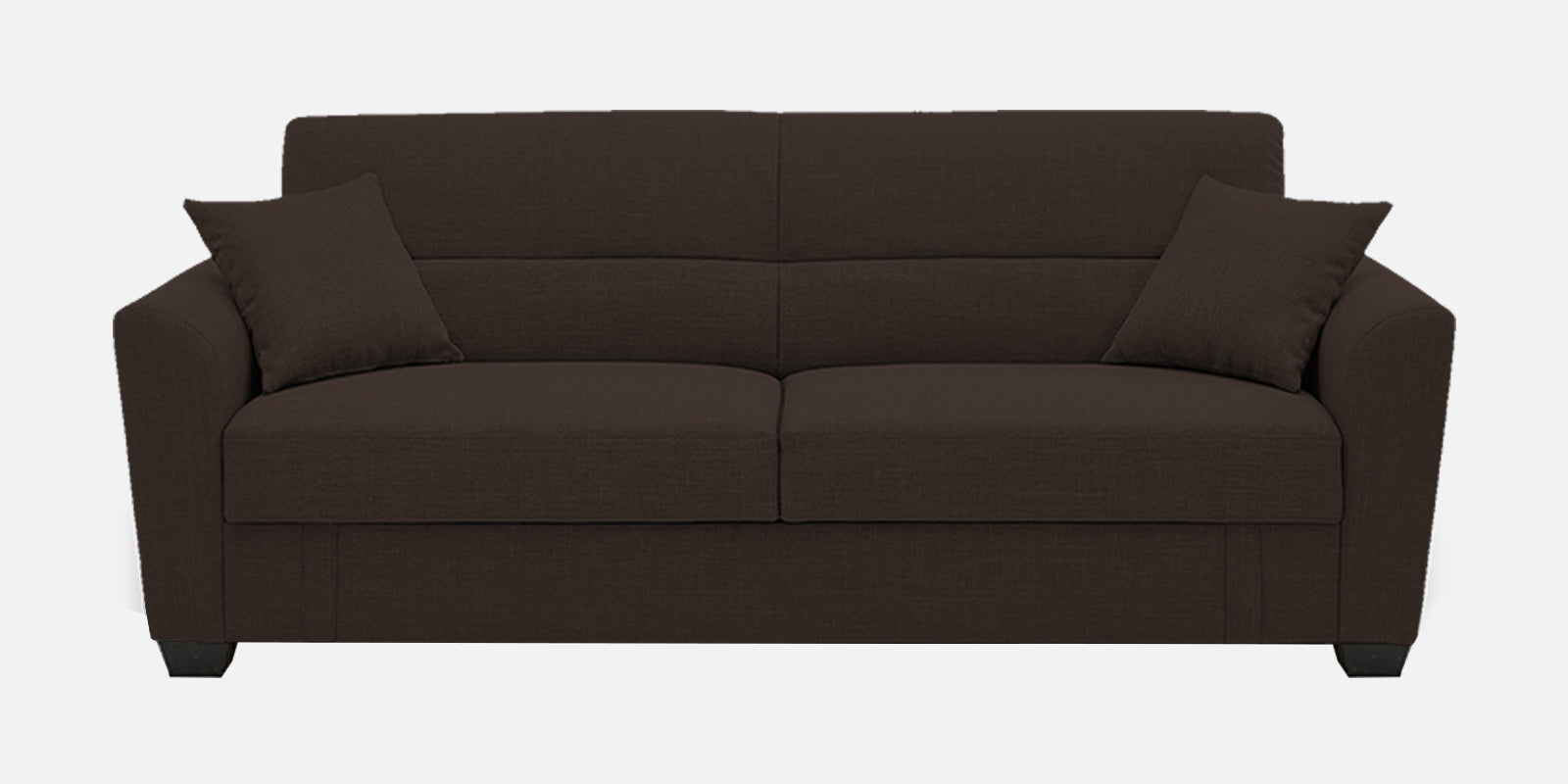 Bony Fabric 3 Seater Convertible Sofa Cum Bed In Coco Brown Colour - Febonic Living