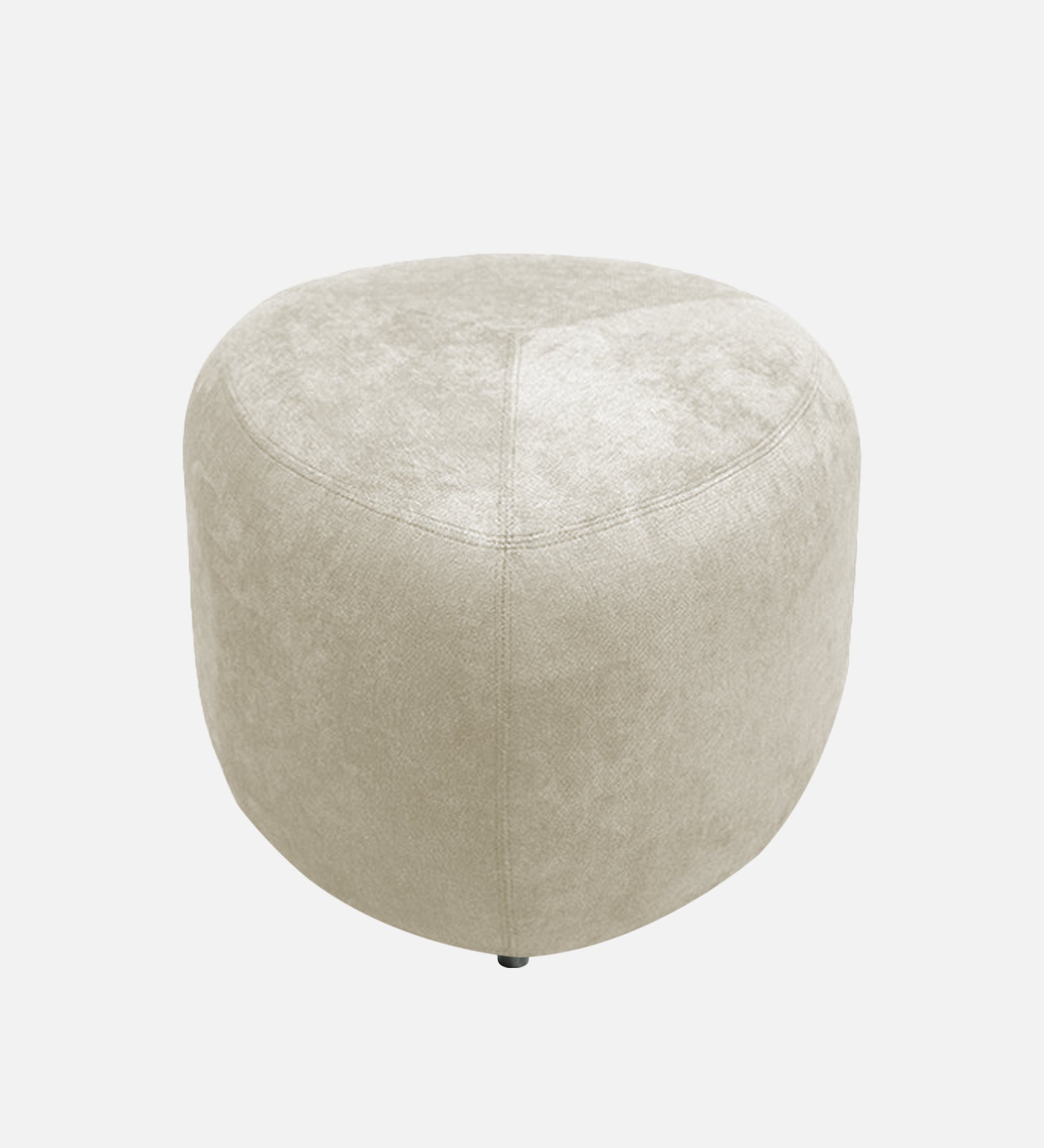 Keori Fabric Pouffe In Ivory Cream Colour - Febonic Living