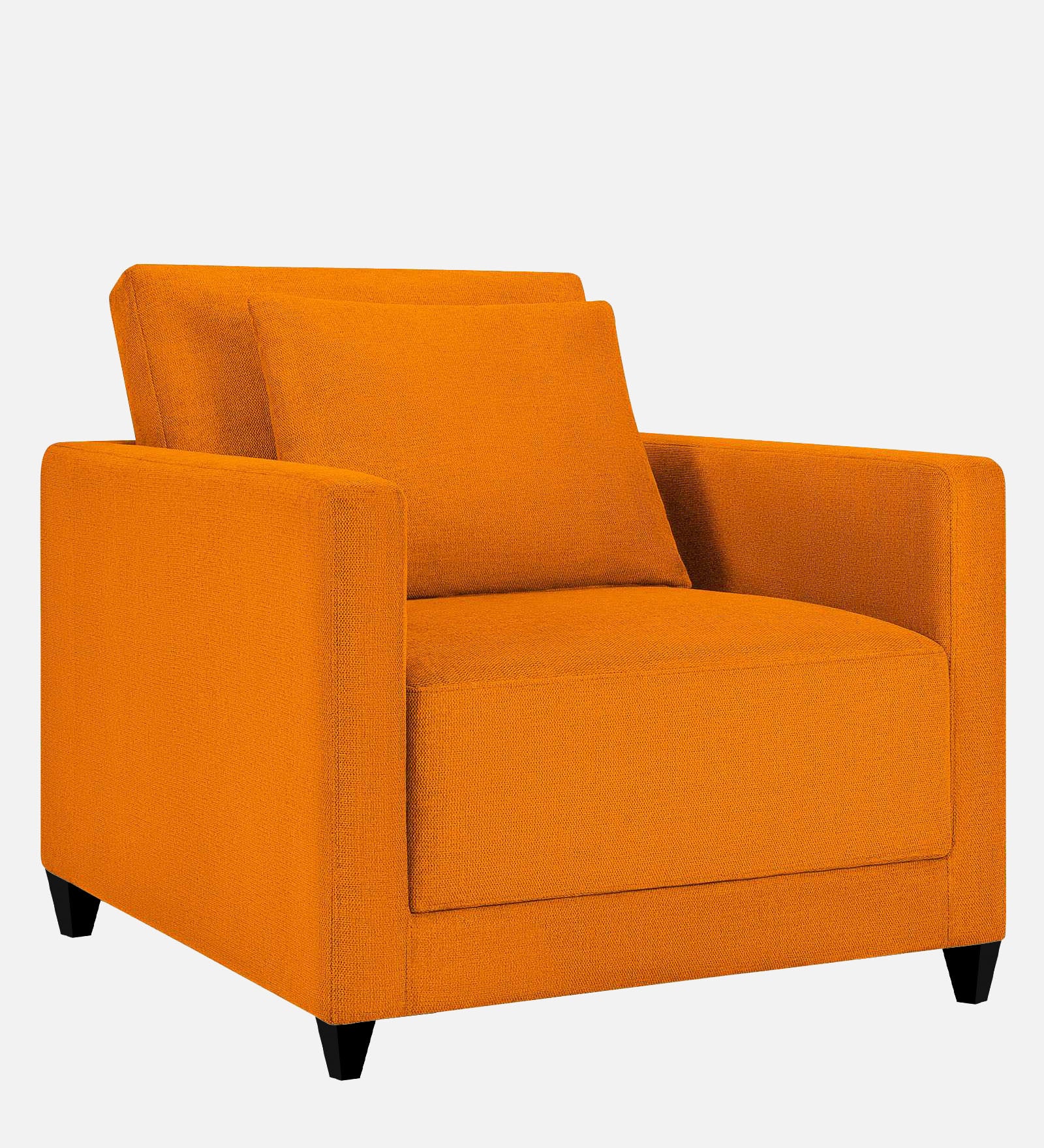 Kera Fabric 1 Seater Sofa In Vivid Orange Colour - Febonic Living