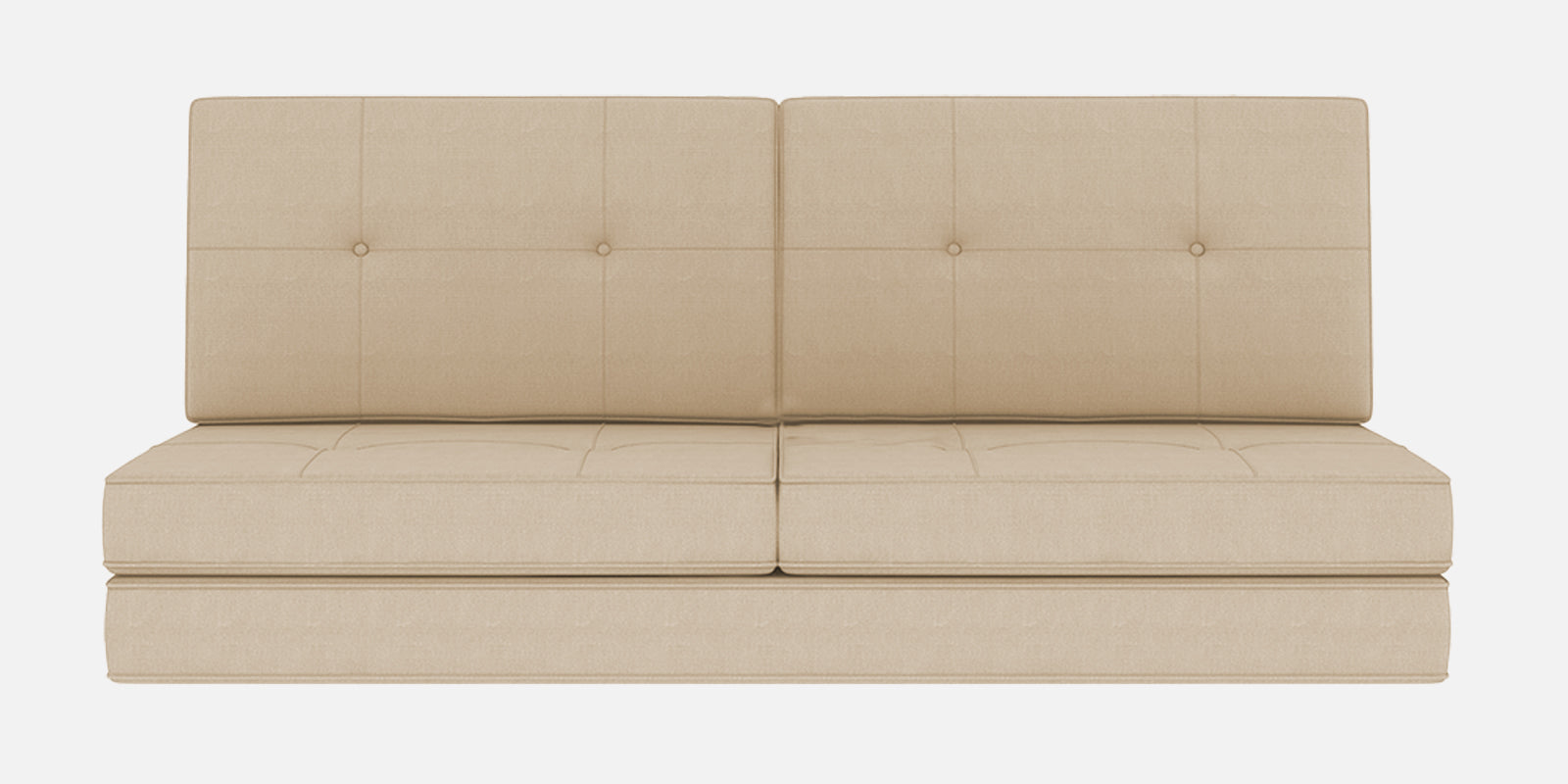 Cora Fabric 2 Seater Foldable Sofa Cum Bed In Woom Beige Colour - Febonic Living