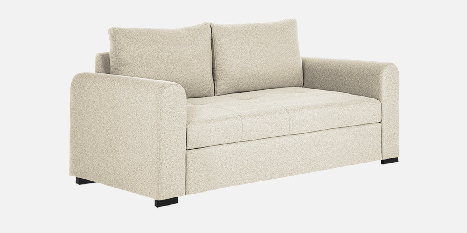 Sigma Fabric 2 Seater Sofa In Ivory Cream Colour - Febonic Living