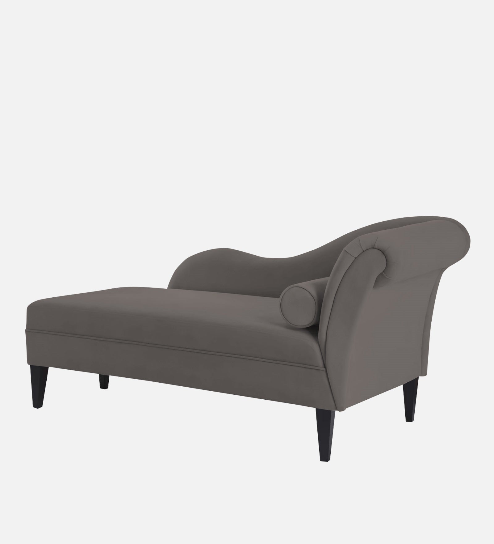 Rana Velvet LHS Chaise Lounger In Pearl Grey Colour - Febonic Living