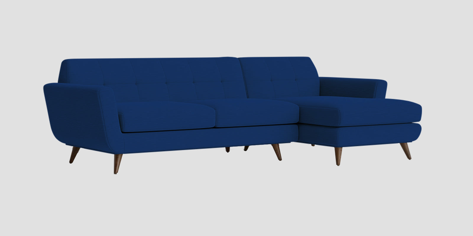 Jasmin Fabric LHS Sectional Sofa (3+ Lounger)In Royal Blue Colour - Febonic Living