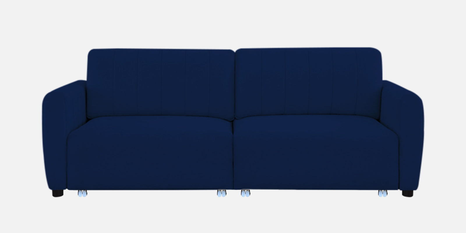 Vima Fabric 3 Seater Pull Out Sofa Cum Bed In Royal Blue Colour - Febonic Living