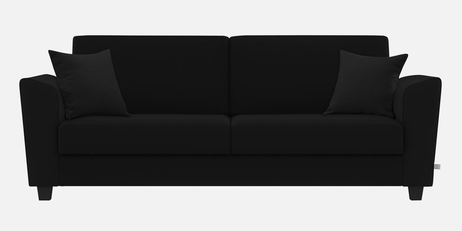 Daku Fabric 3 Seater Sofa In Zed Black Colour - Febonic Living