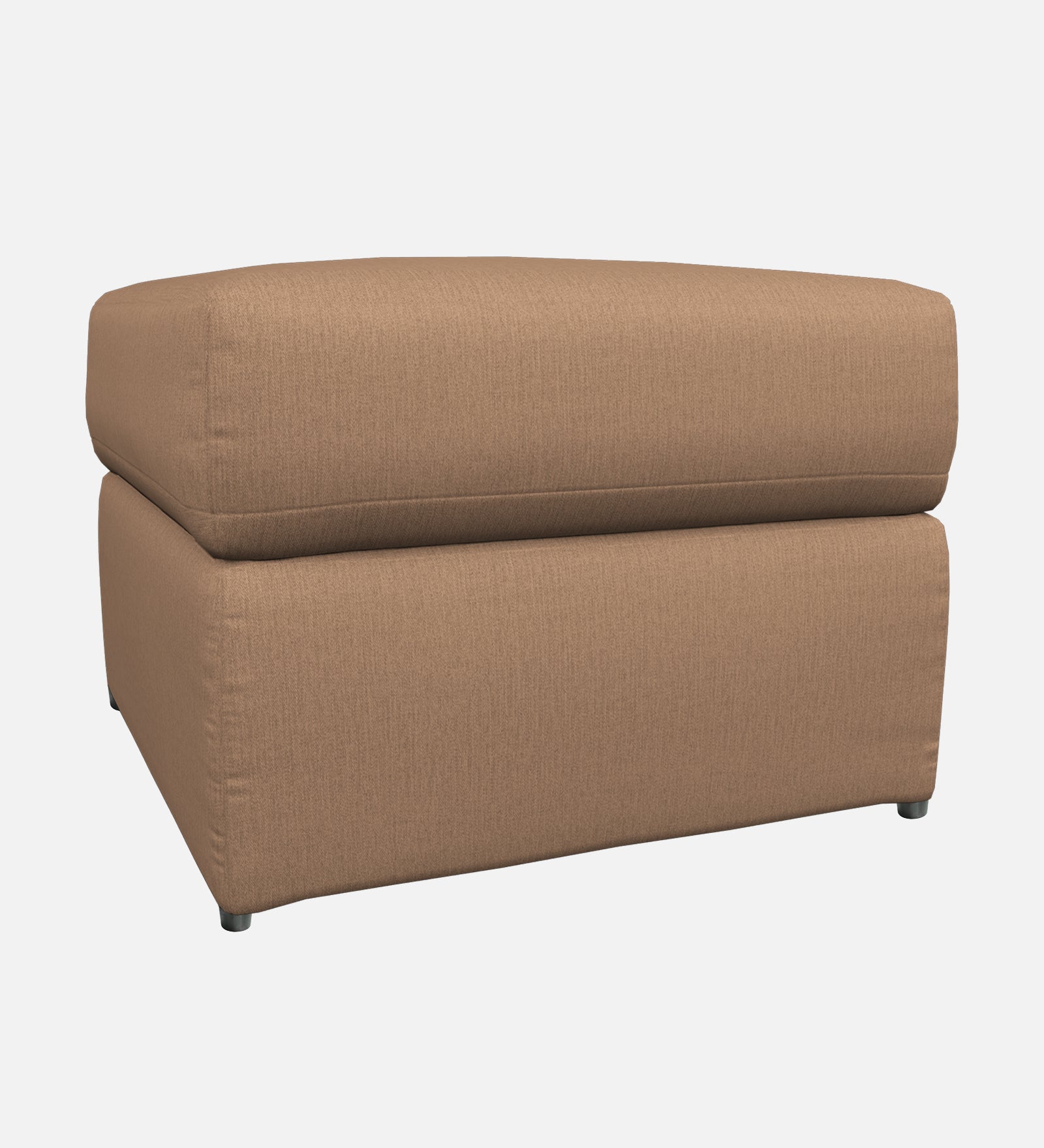 Penny Fabric Ottoman In Cookie Beige Colour With Storage - Febonic Living