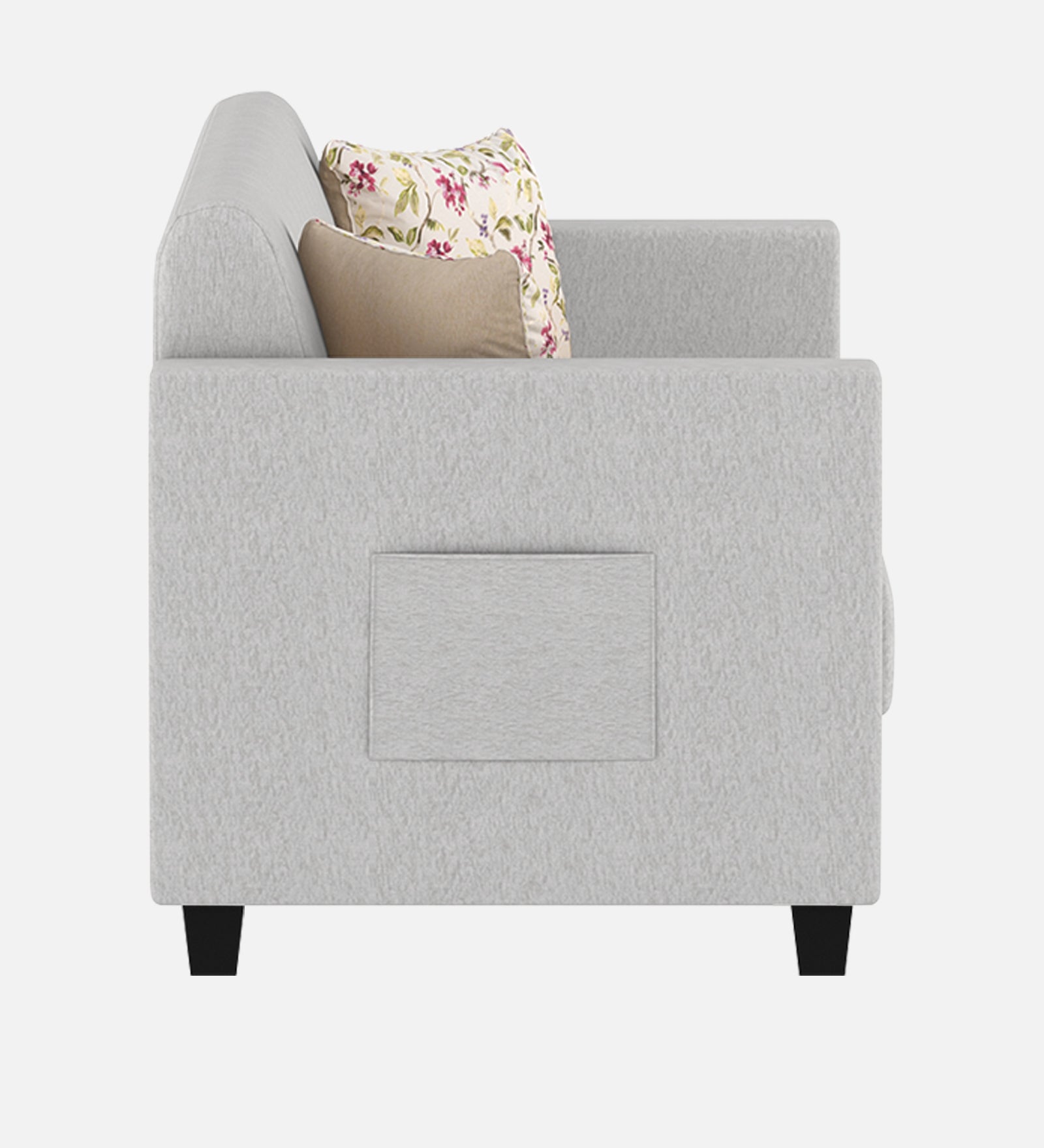 Gozi Fabric 1 Seater Sofa In Lit Grey Colour - Febonic Living