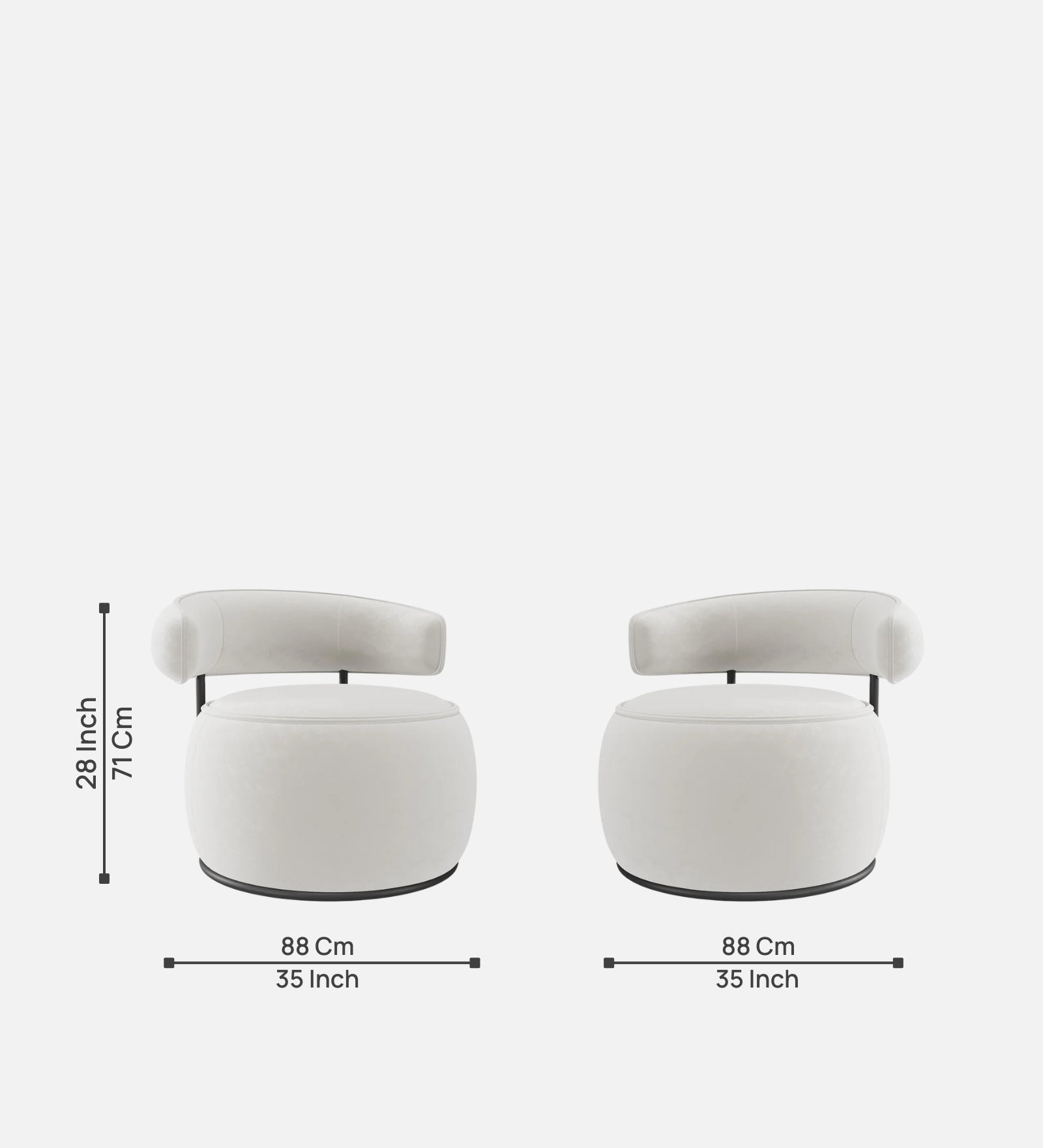 Ivy Velvet Swivel Chair in Camel Beige Colour