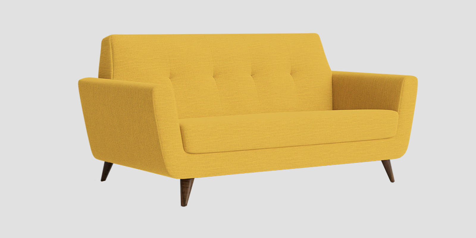 Jasmin Fabric 2 Seater Sofa In Bold Yellow Colour - Febonic Living