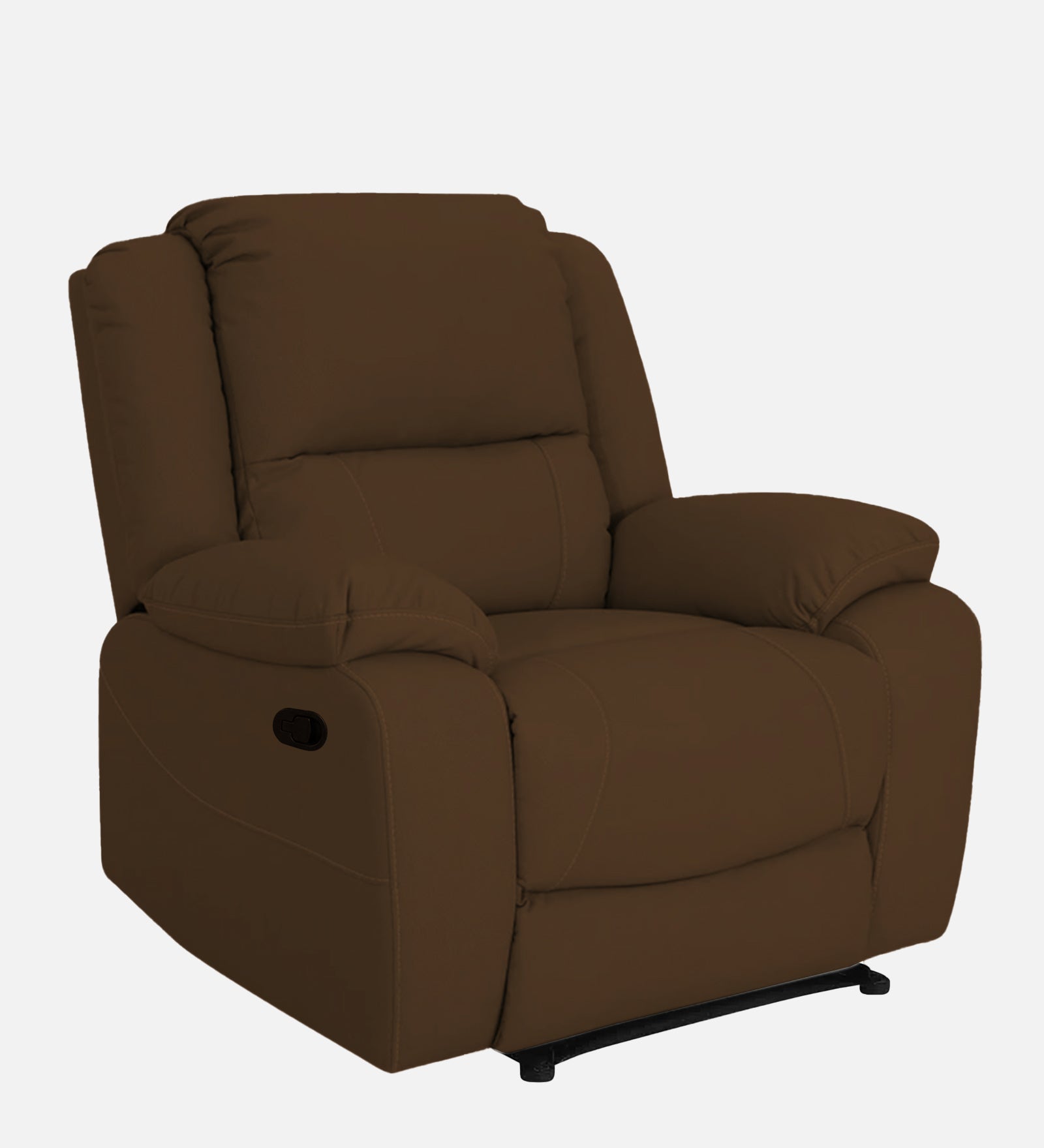 Adley Fabric 1 Seater Manual Recliner In Chestnut Brown Colour - Febonic Living