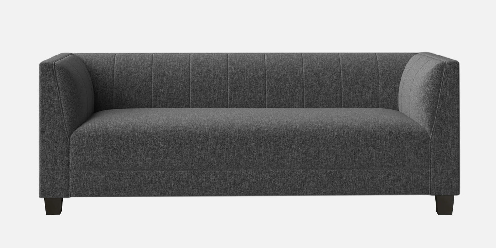 Chastin Fabric 3 Seater Sofa In Charcoal Grey Colour - Febonic Living