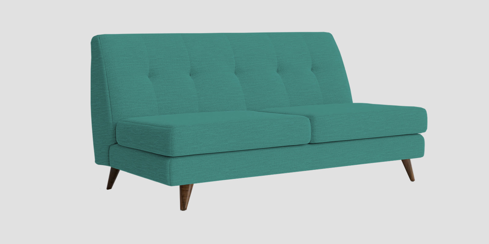 Jasmin Fabric 2 Seater Armless Sofa In Sea Green Colour - Febonic Living