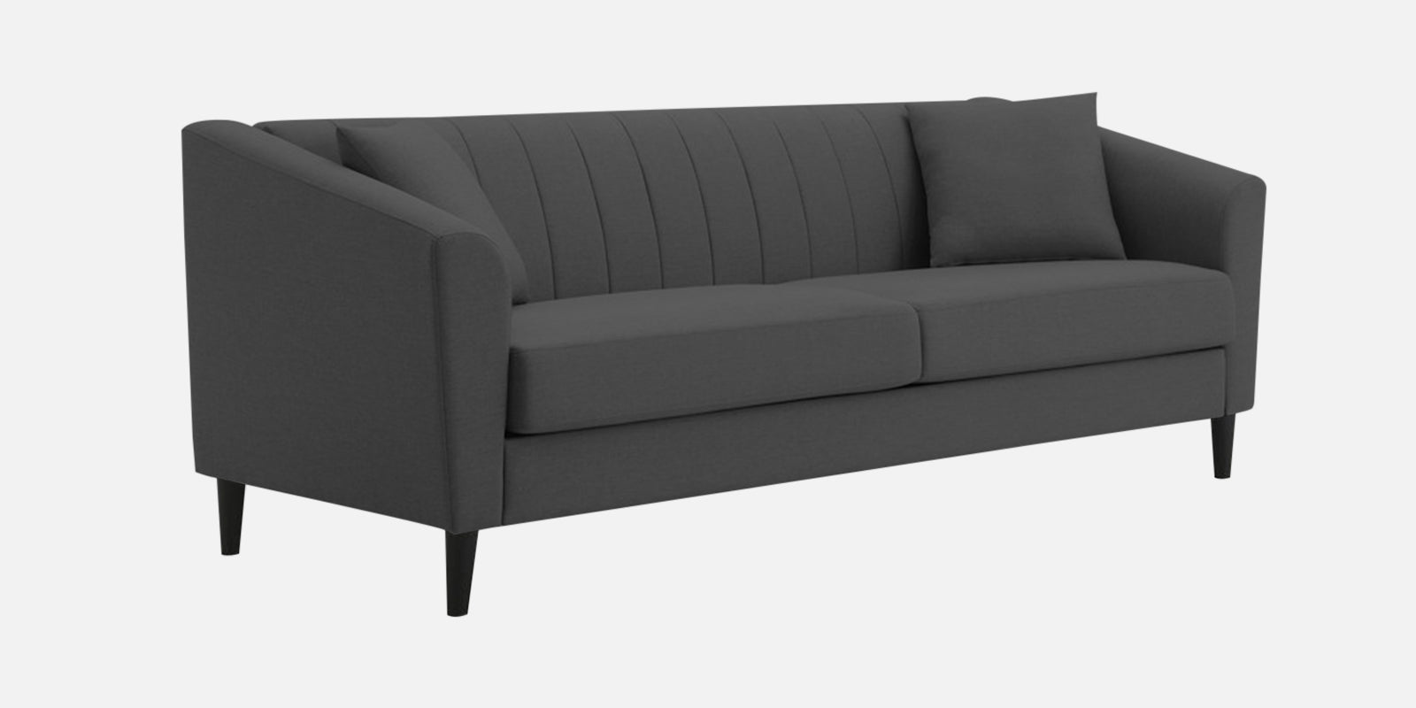 Polon Fabric 3 Seater Sofa In Stone Grey Colour - Febonic Living