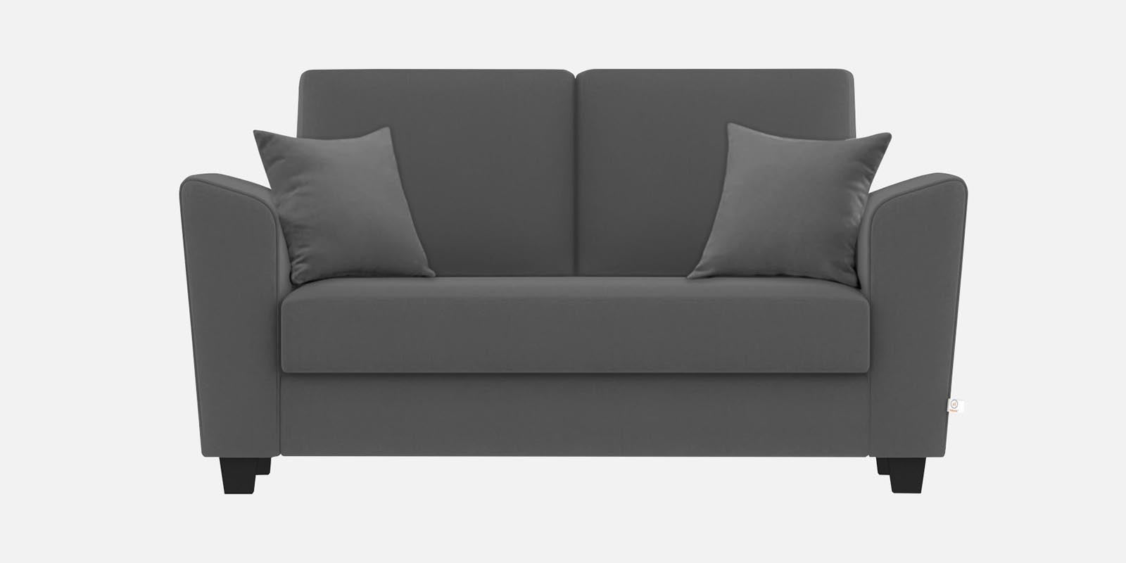 Daku Fabric 2 Seater Sofa In Charcoal Grey Colour - Febonic Living