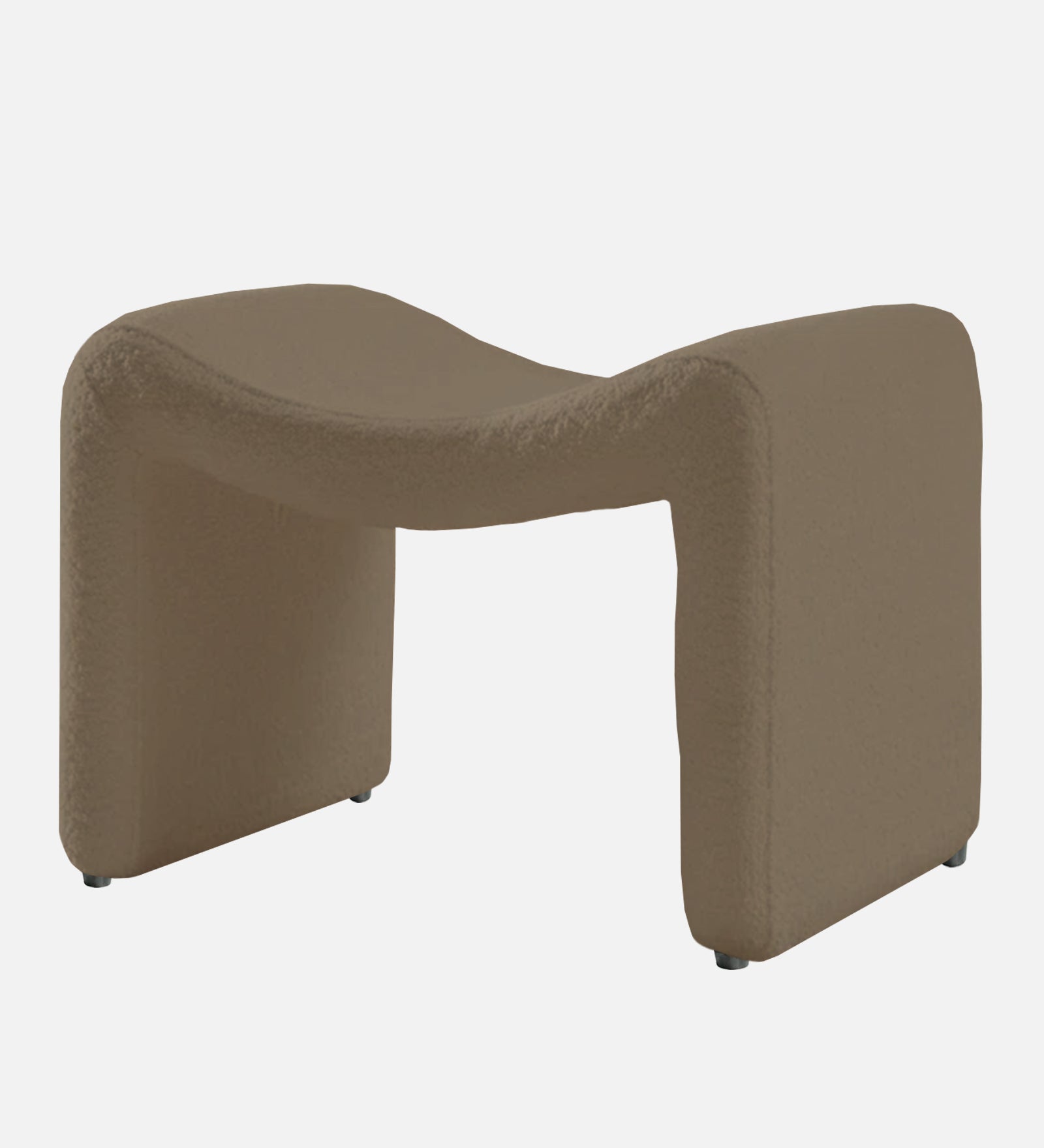 Olive Boucle Foot Stool In Caro Beige Colour - Febonic Living