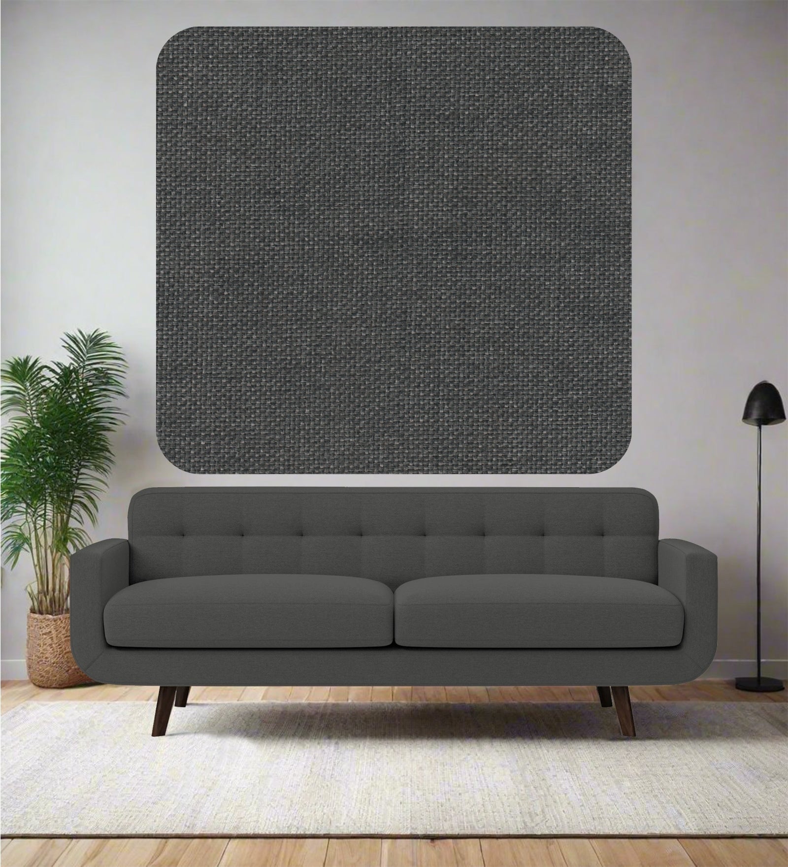 Stone Grey Crypto Poly Cotton Fabric