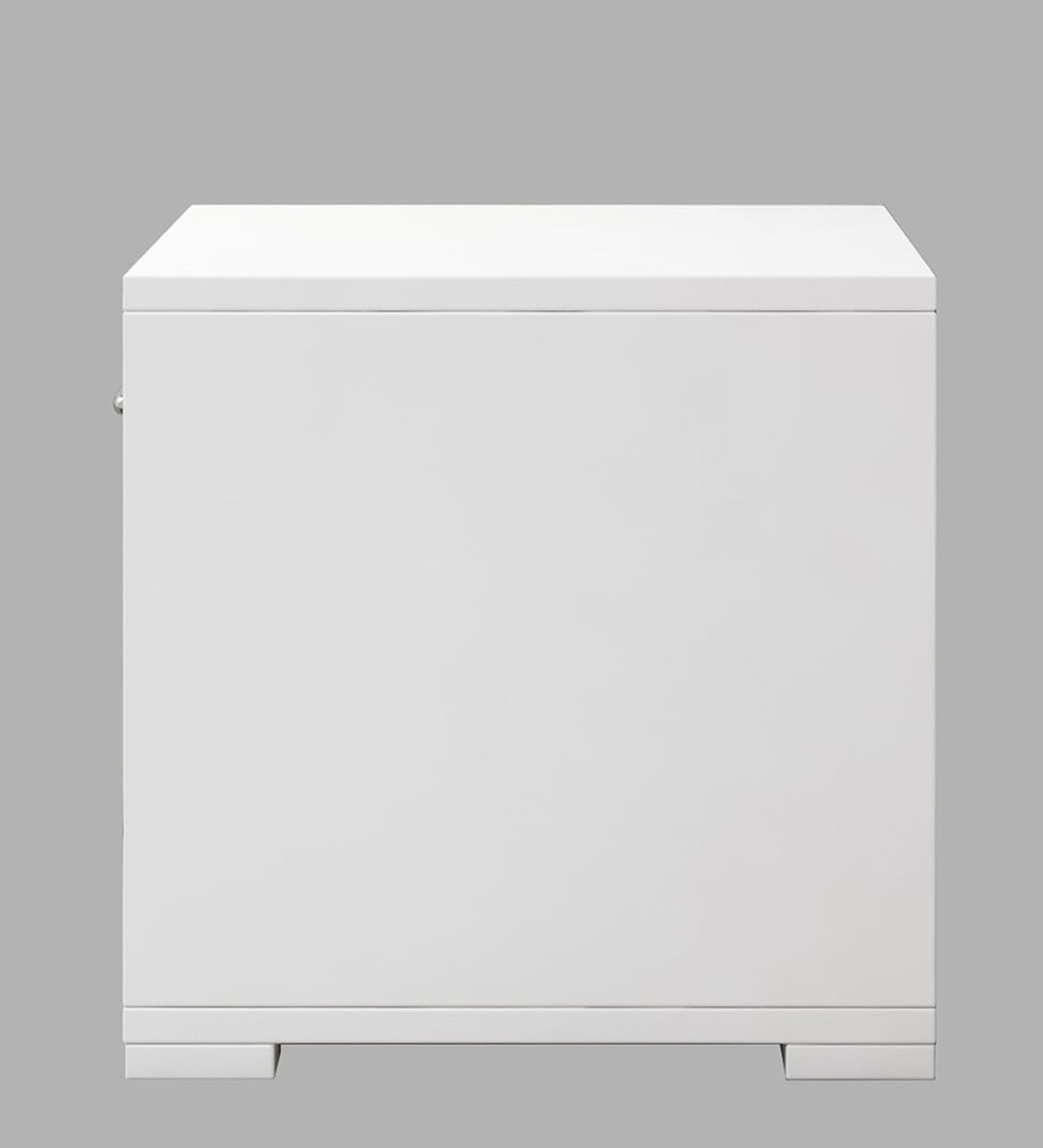 Elvik Bedside Table With Drawer In Frosty White Finish - Febonic Living