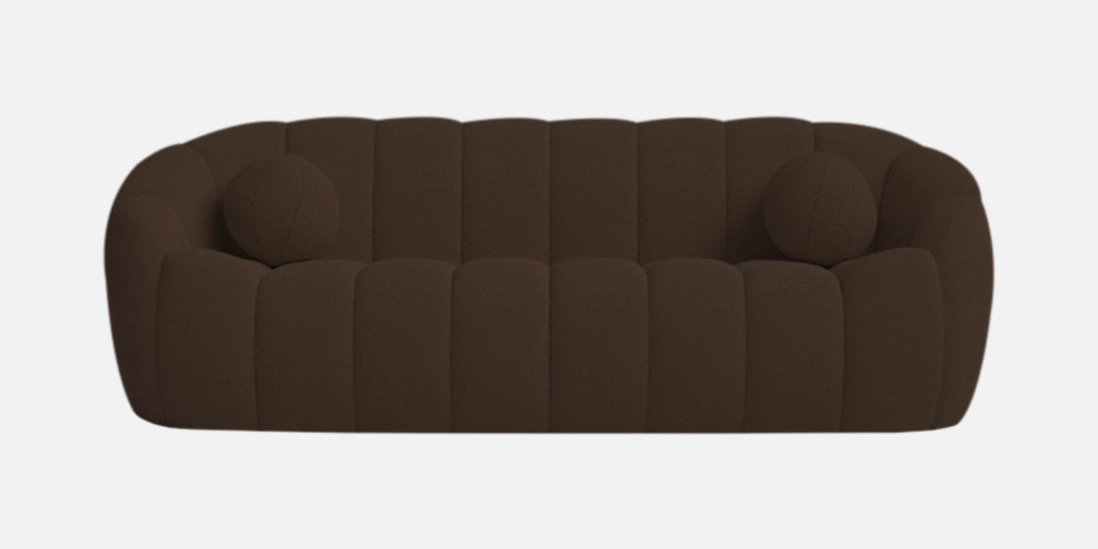 Boucle Fabric 3 Seater Sofa In Bringo Brown Colour - Febonic Living