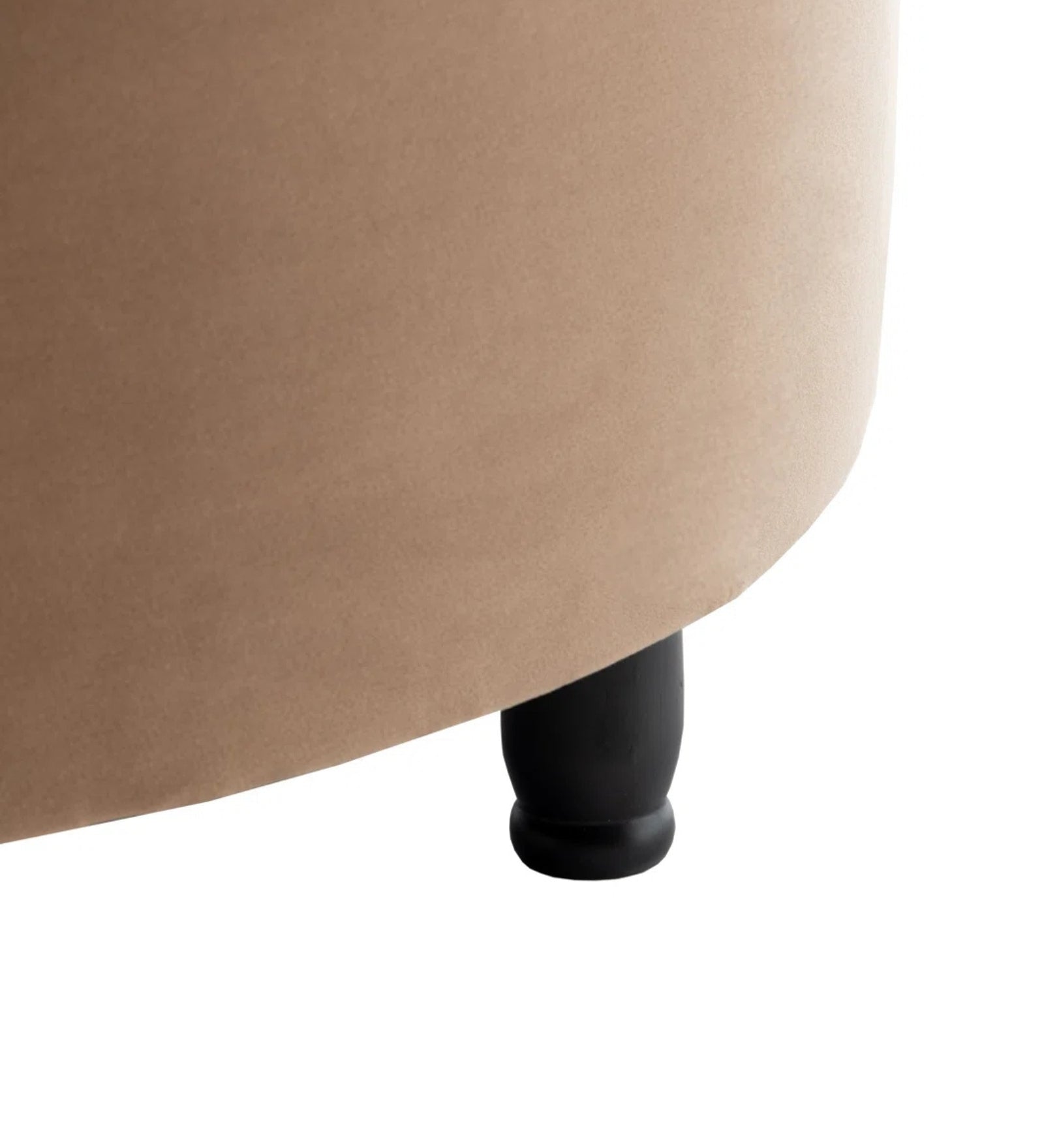 Kelly Fabric Ottoman In Cosmic Beige Colour With Storage - Febonic Living