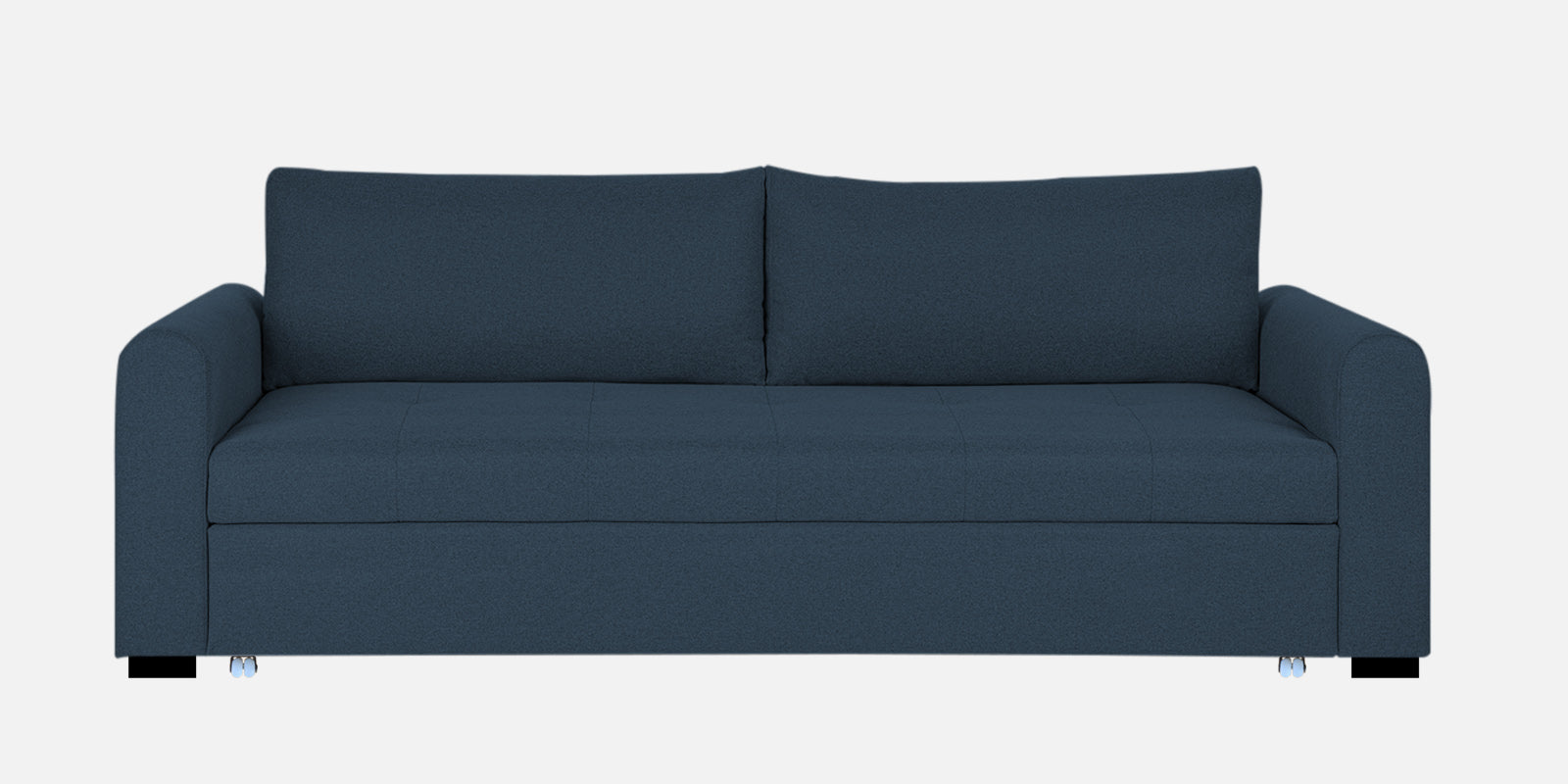 Sigma Fabric 3 Seater Pull Out Sofa Cum Bed In Light Blue Colour - Febonic Living