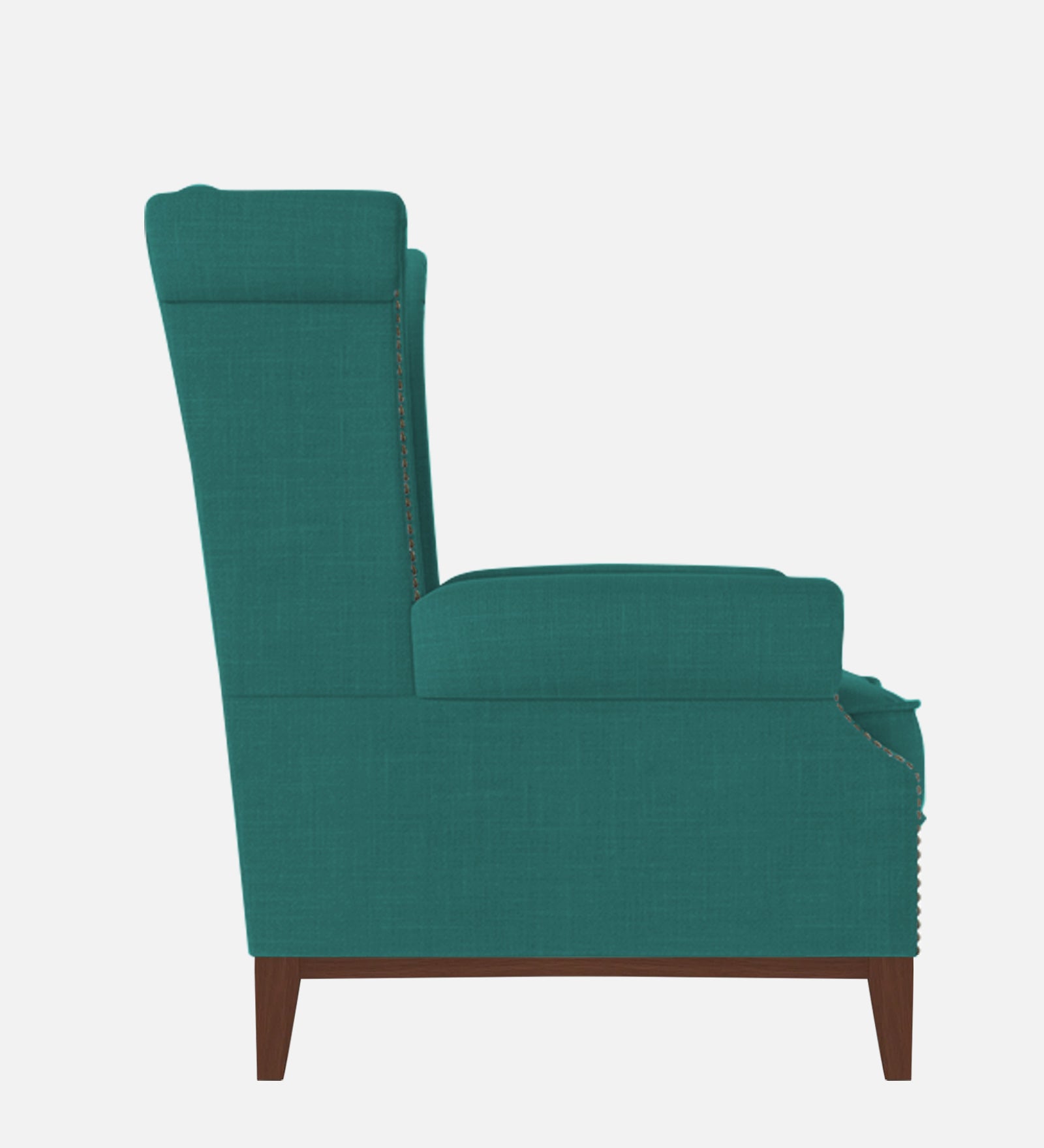 Nory Fabric Wing Chair In Sea Green Colour - Febonic Living