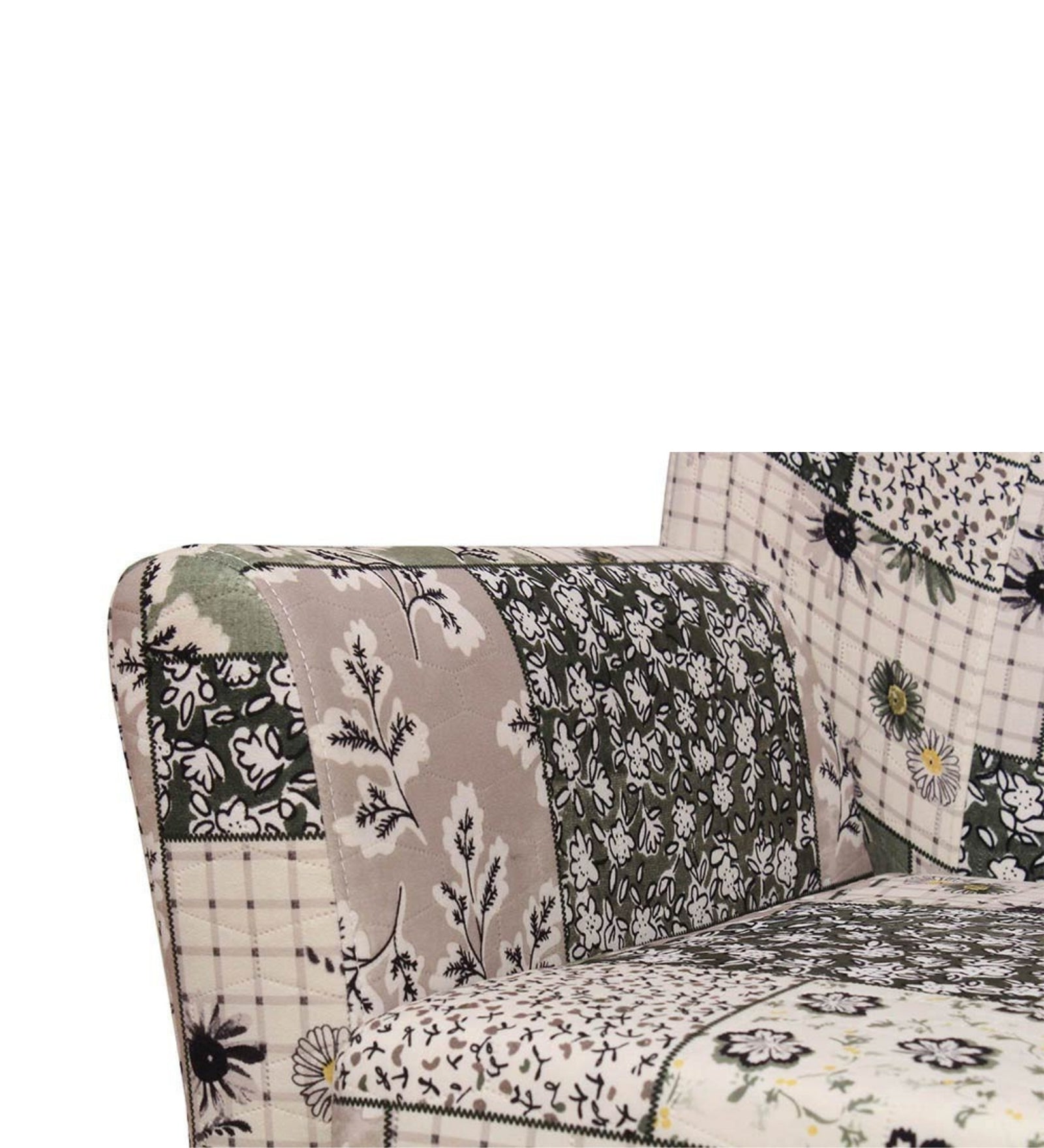 Bolton Floral Print Fabric Arm Chair in Multi Colour - Febonic Living