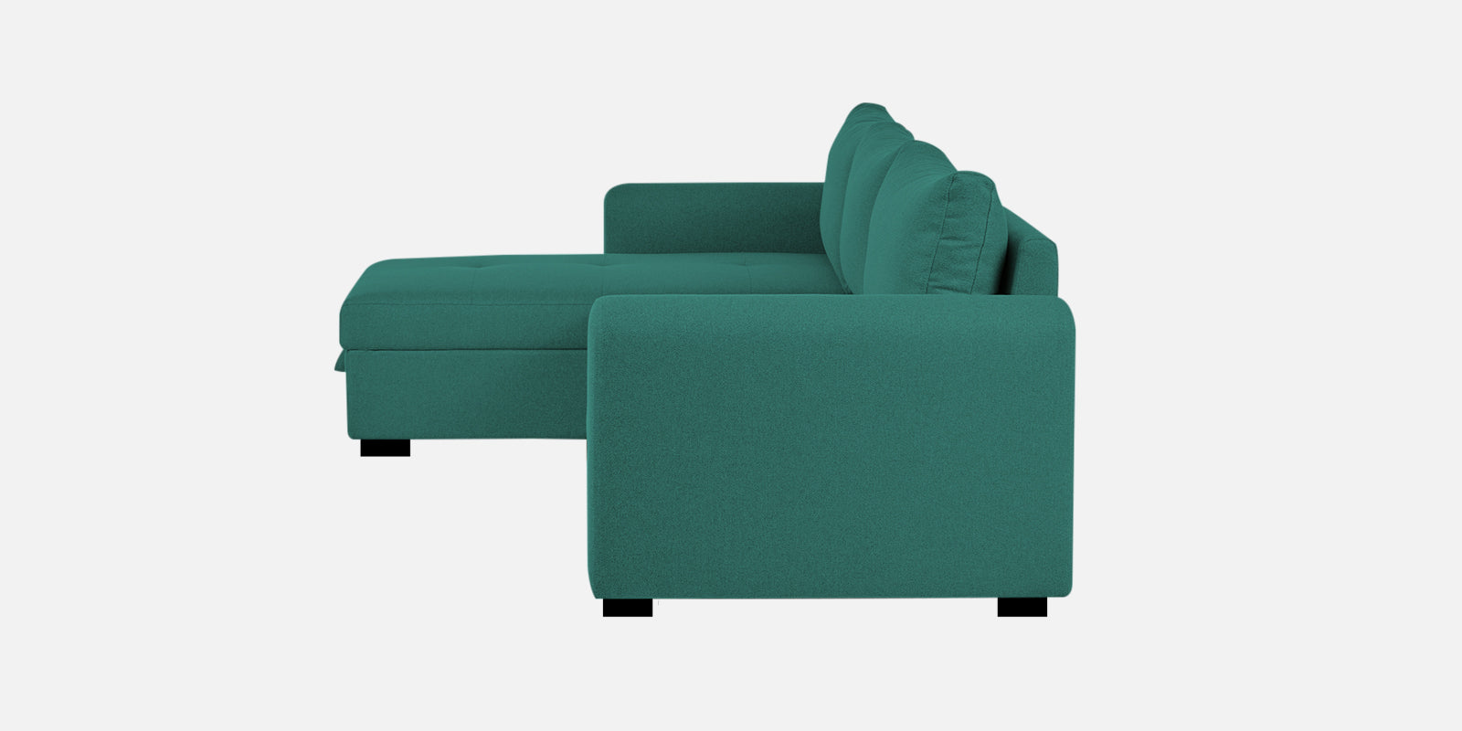 Sigma Fabric RHS Sectional Sofa (3+Lounger) In Sea Green Colour - Febonic Living