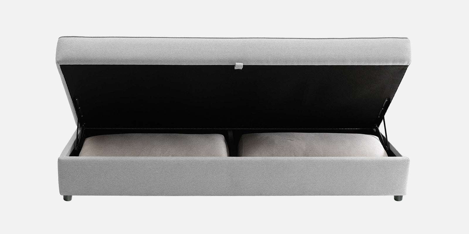 Vito Fabric Day Bed In Coin Grey Colour With Storage - Febonic Living