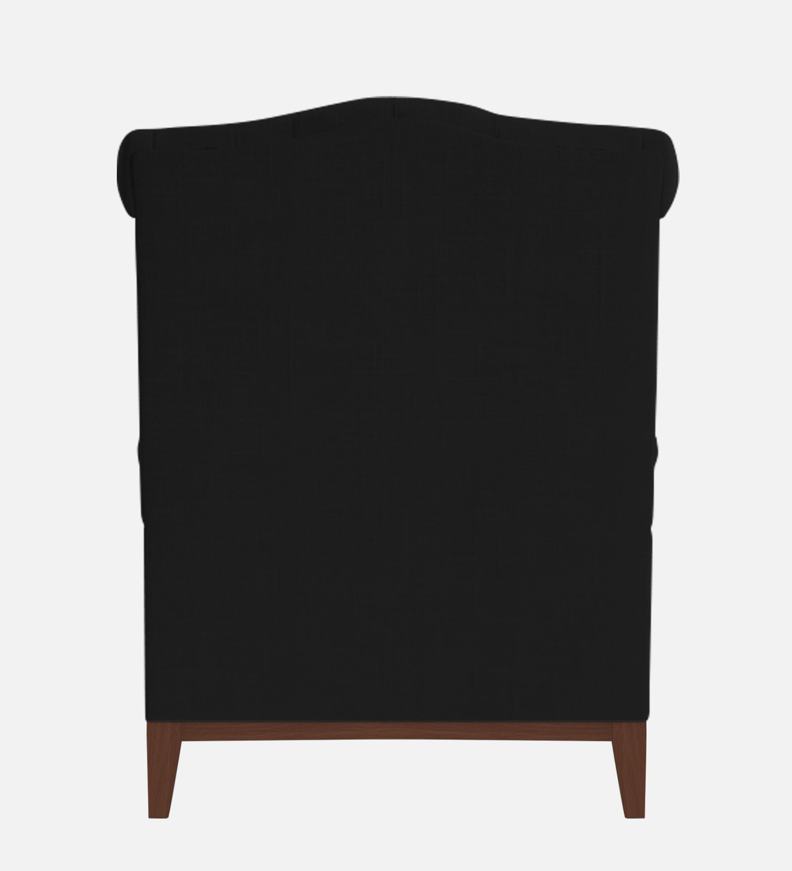 Nory Fabric Wing Chair In Zed Black Colour - Febonic Living