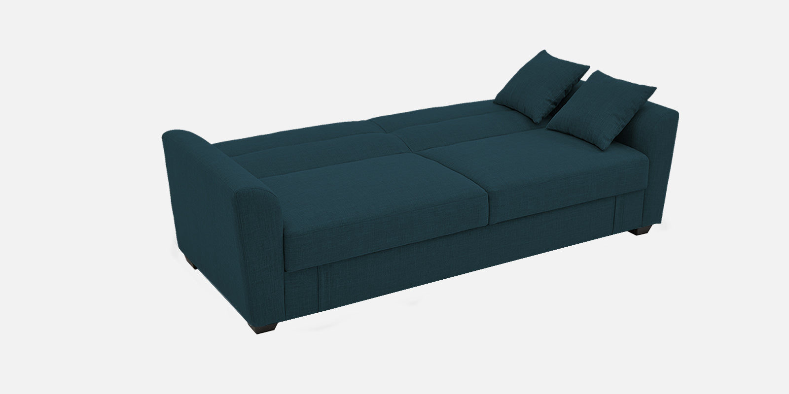 Bony Fabric 3 Seater Convertible Sofa Cum Bed In Harbour Blue Colour - Febonic Living