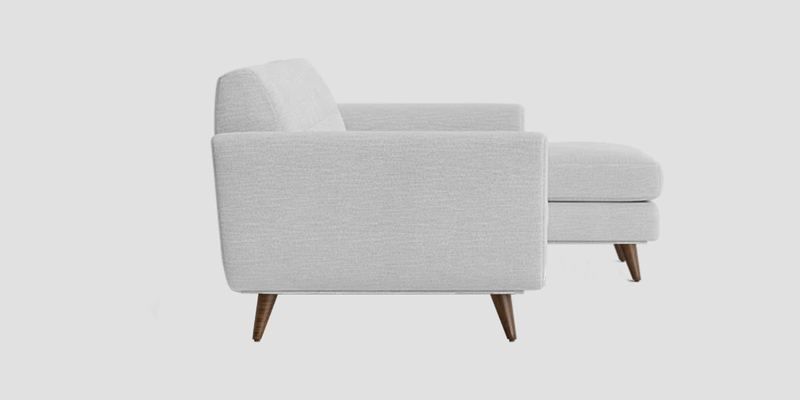 Jasmin Fabric LHS Sectional Sofa (3+ Lounger) In Lit Grey Colour - Febonic Living