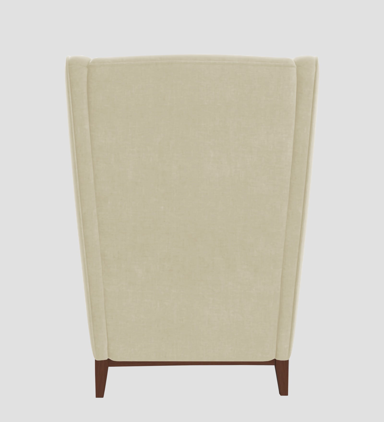 Suri Velvet Wing Chair In Warm White Colour - Febonic Living
