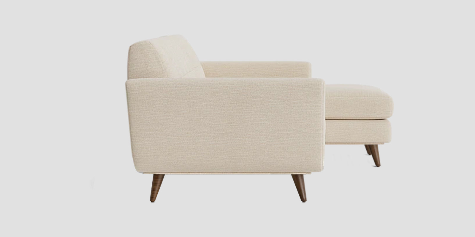 Jasmin Fabric LHS Sectional Sofa In (3+ Lounger) Ivory Cream Colour - Febonic Living