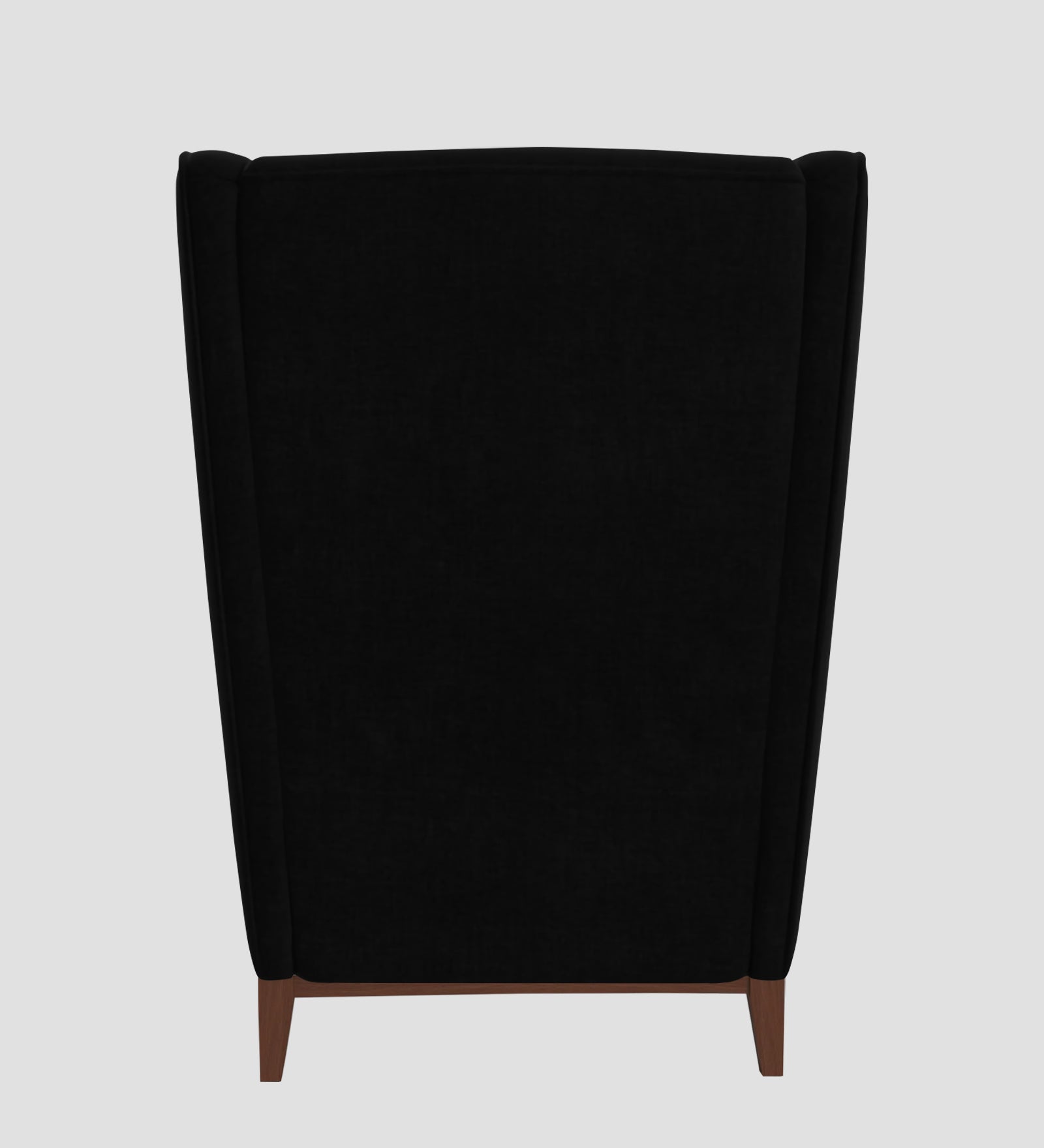 Suri Velvet Wing Chair In Adam Black Colour - Febonic Living