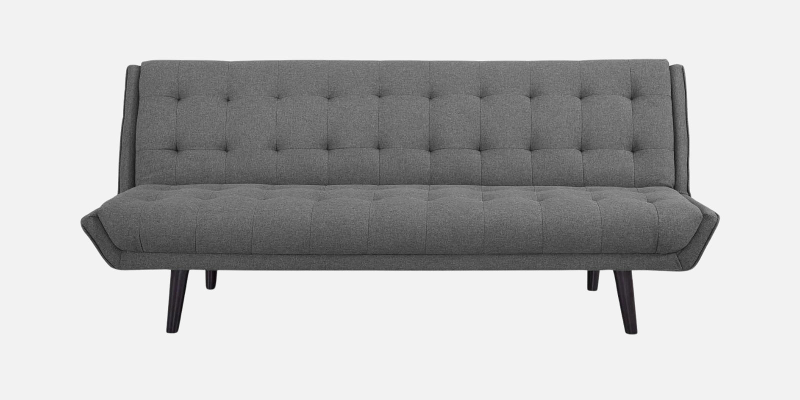 Saso Fabric 3 Seater Convertible Sofa Cum Bed In Charcoal Grey - Febonic Living