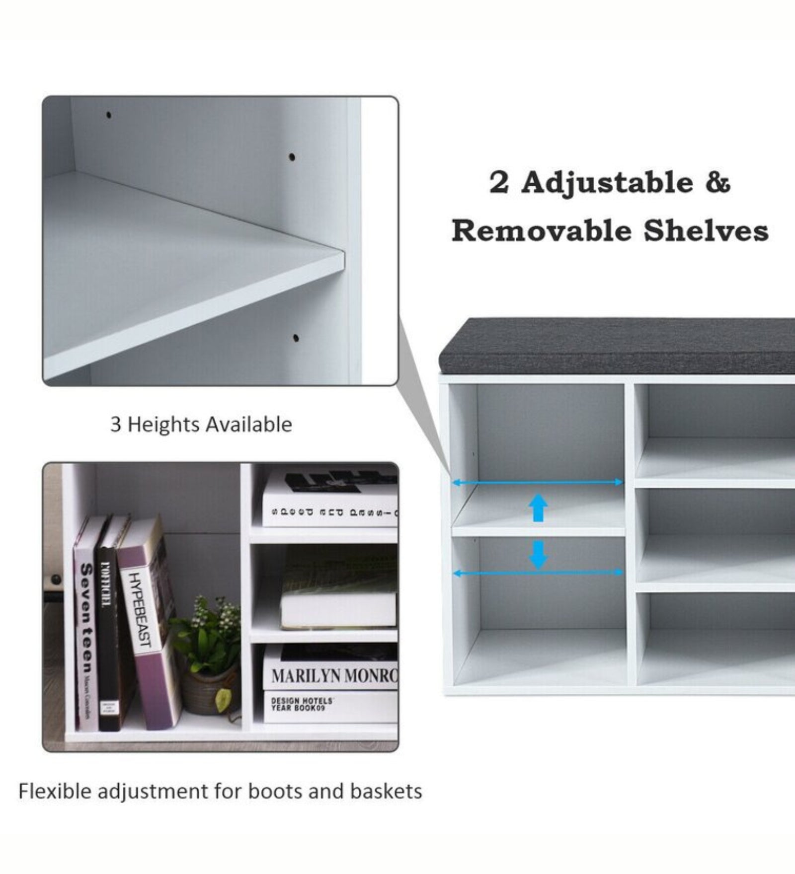 Ijaz Shoe Rack In Frosty White Finish - Febonic Living