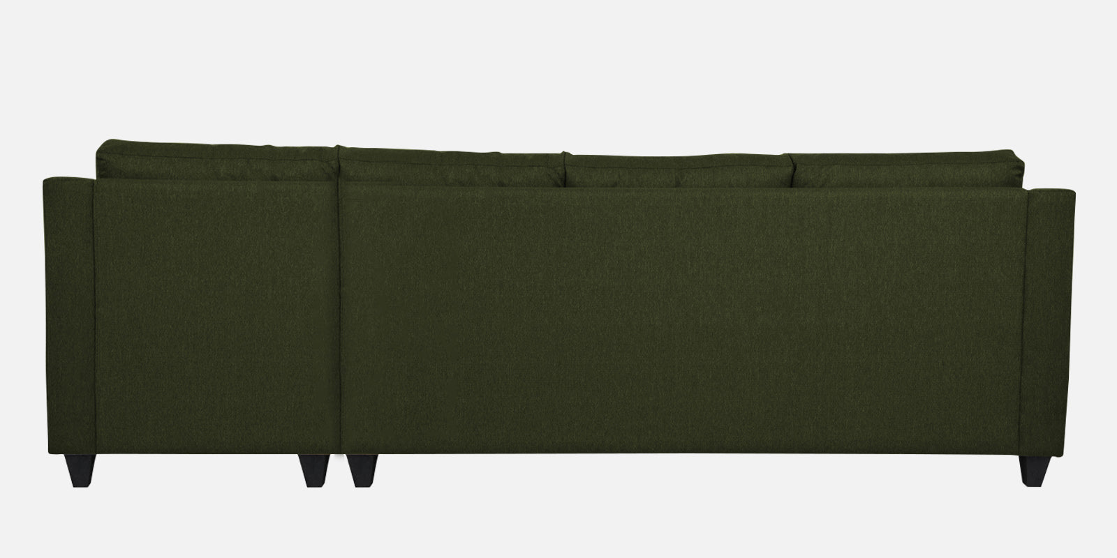 Welly Fabric LHS Sectional Sofa (3+Lounger) In Olive Green Colour - Febonic Living