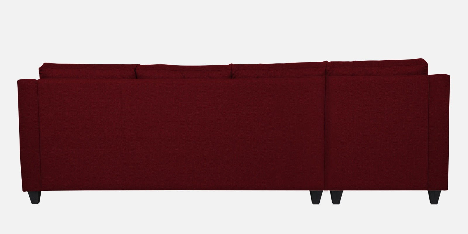 Welly Fabric RHS Sectional Sofa (3+Lounger) In Ruby Red Colour - Febonic Living