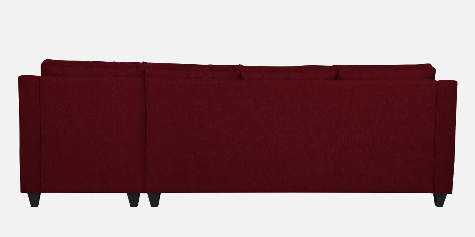 Welly Fabric LHS Sectional Sofa (3+Lounger) In Ruby Red Colour - Febonic Living