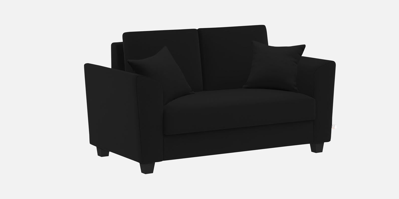 Daku Fabric 2 Seater Sofa In Zed Black Colour - Febonic Living