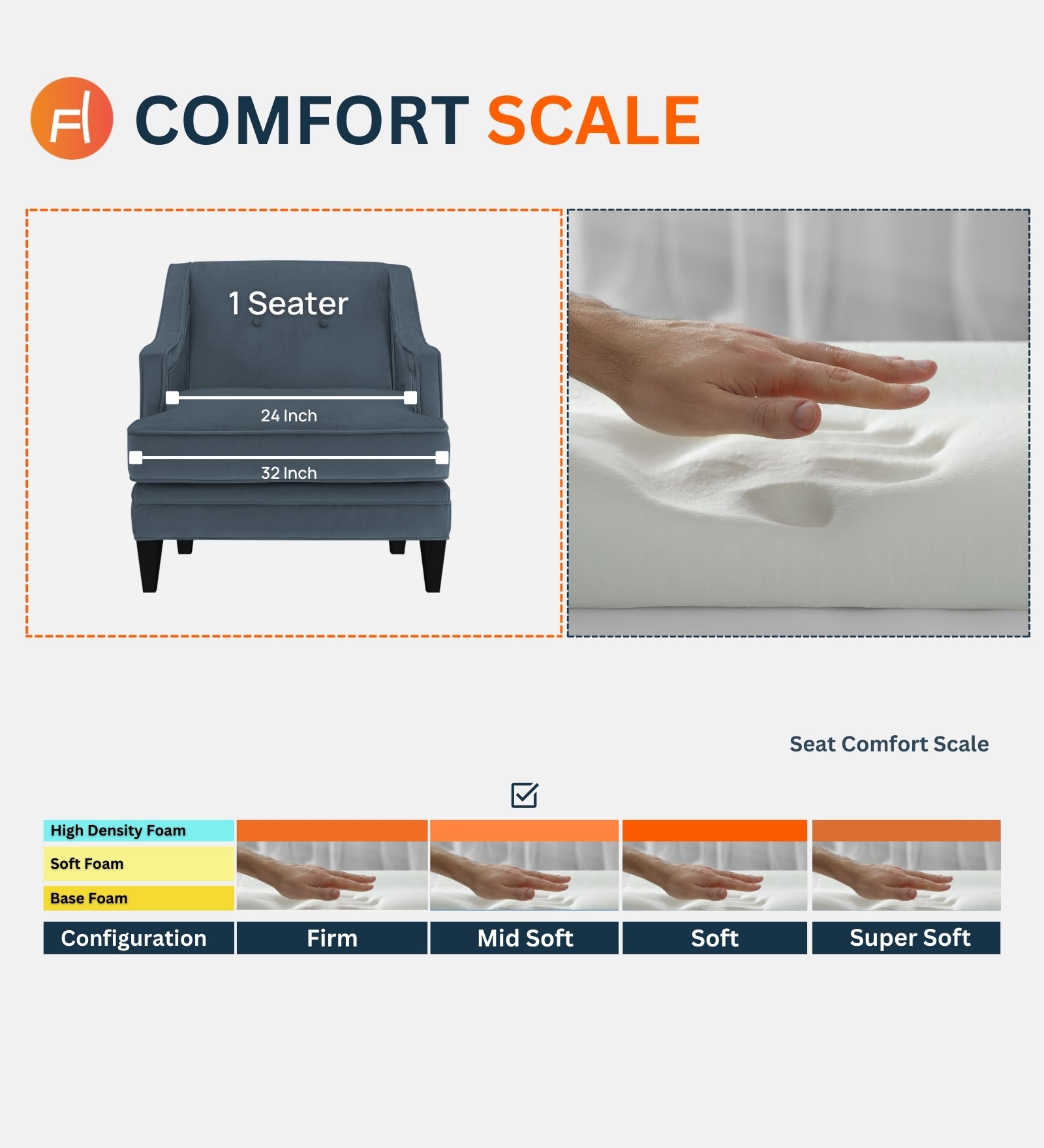 Daffy Velvet 1 Seater Sofa In Camel Beige Colour - Febonic Living