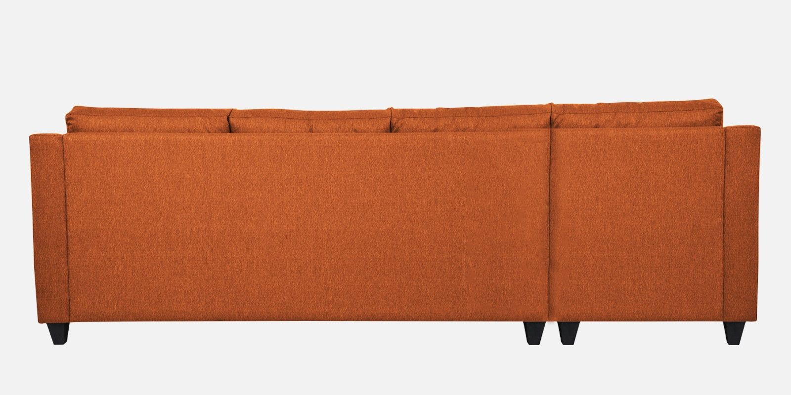 Welly Fabric RHS Sectional Sofa (3+Lounger) In Vivid Orange Colour - Febonic Living