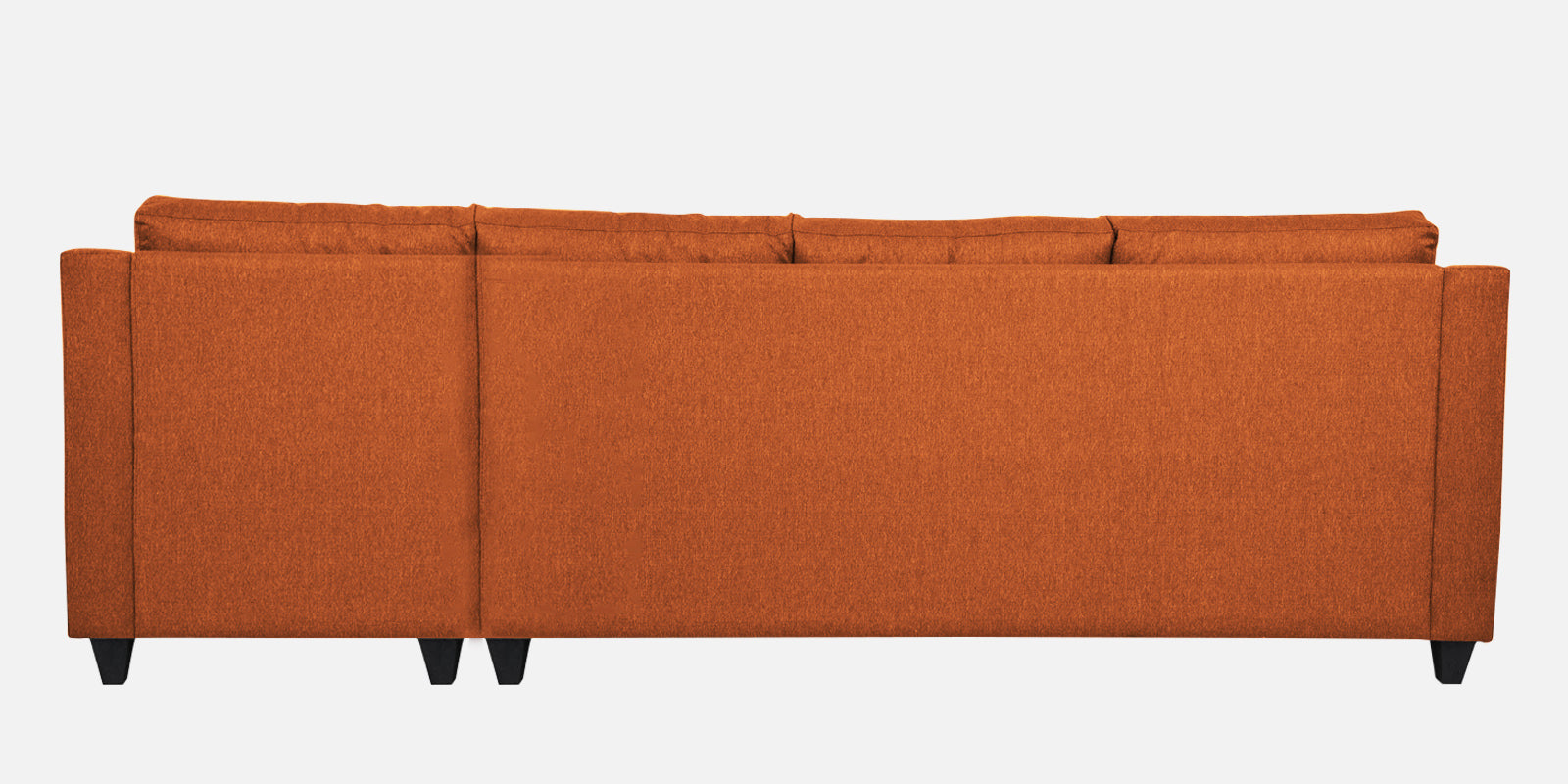 Welly Fabric LHS Sectional Sofa (3+Lounger) In Vivid Orange Colour - Febonic Living