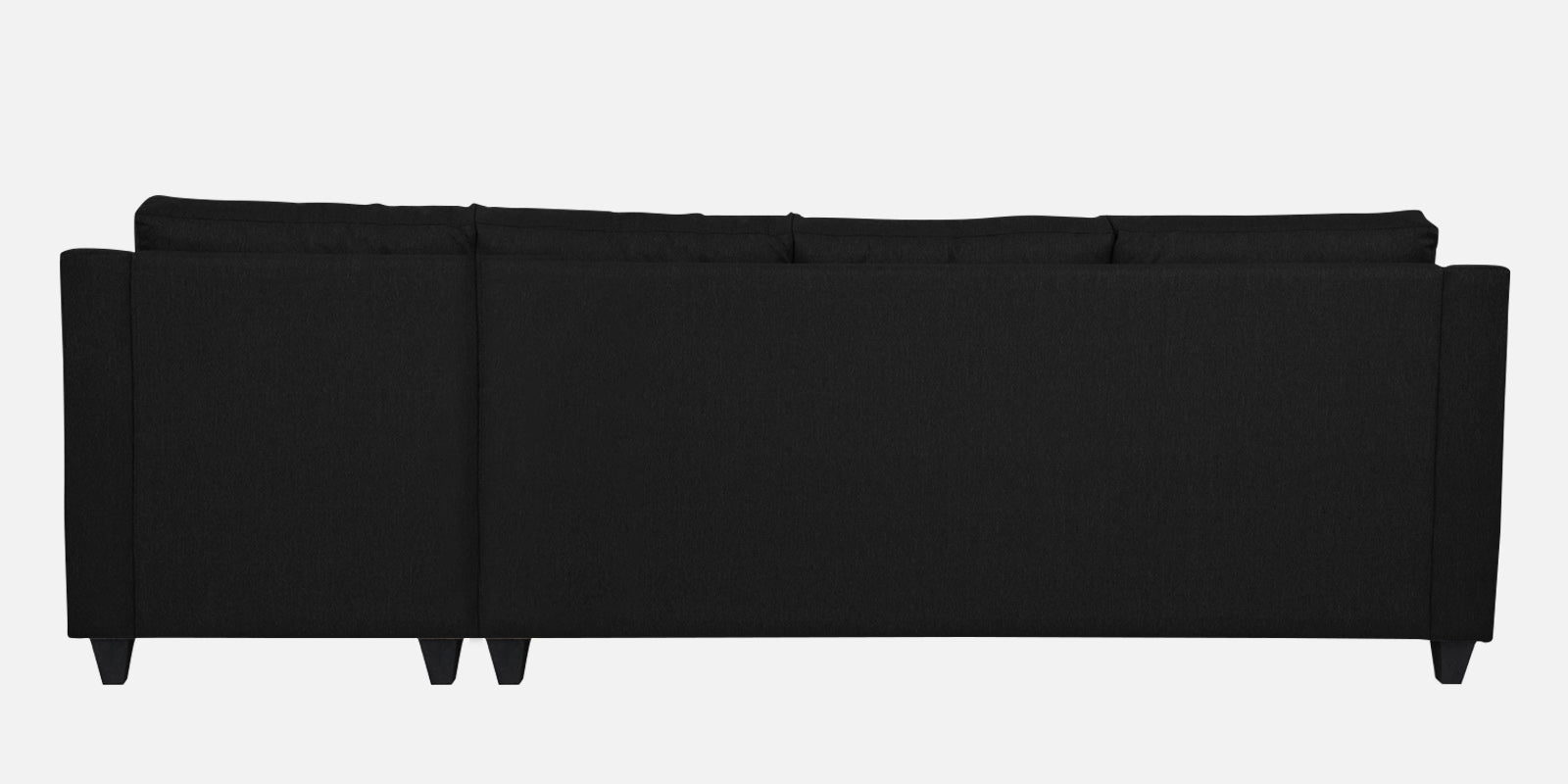 Welly Fabric LHS Sectional Sofa (3+Lounger) In Zed Black Colour - Febonic Living