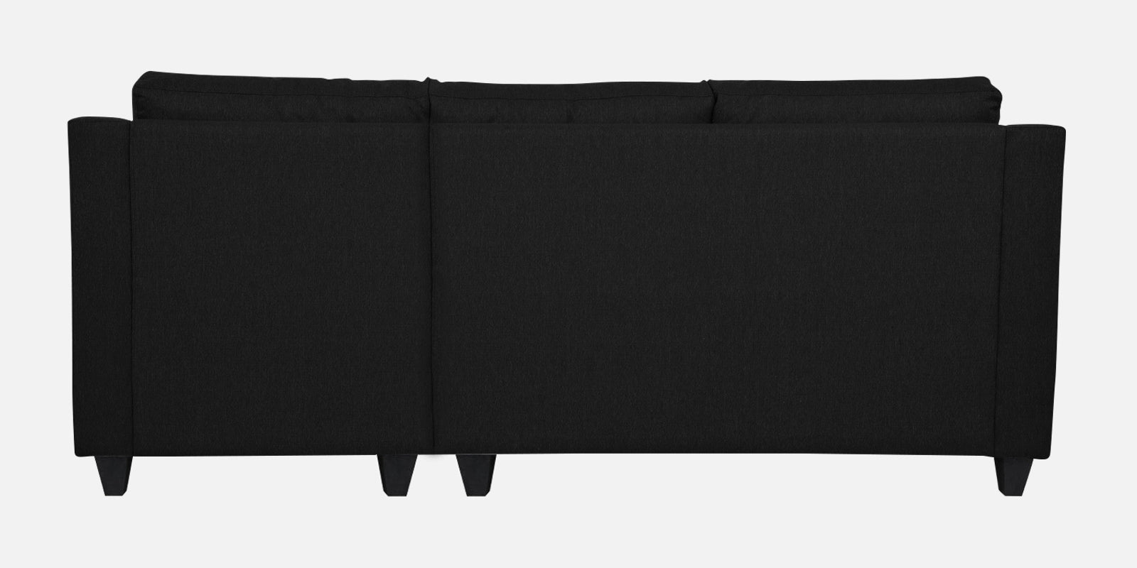 Welly Fabric LHS Sectional Sofa(2+Lounger) In Zed Black Colour - Febonic Living