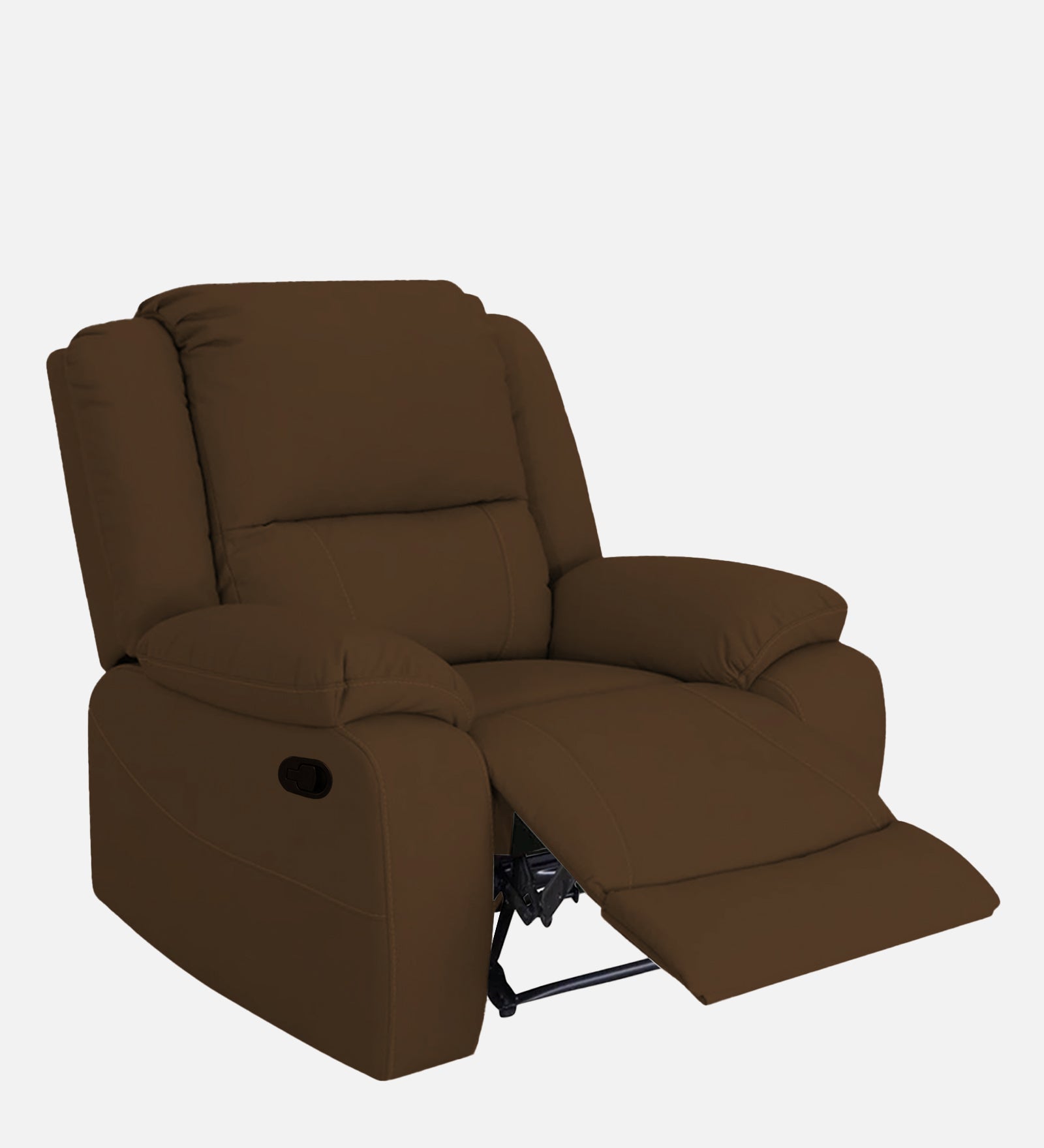 Adley Fabric 1 Seater Manual Recliner In Chestnut Brown Colour - Febonic Living