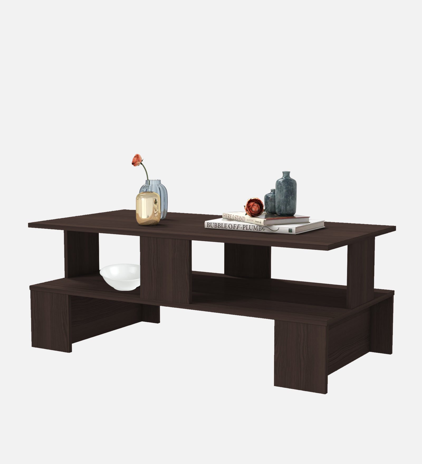 Ares Coffee Table In Dark Walnut Finish - Febonic Living