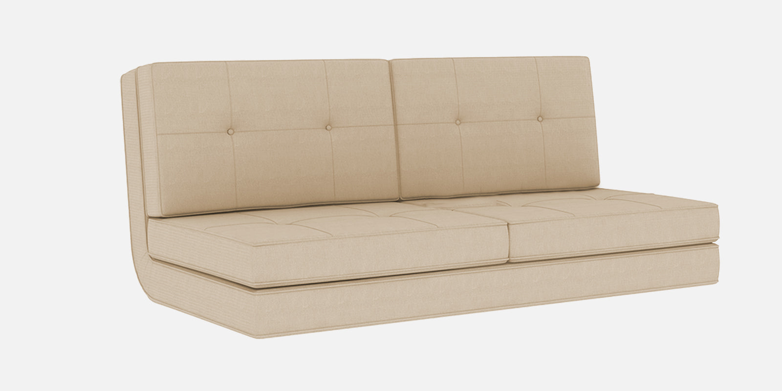Cora Fabric 2 Seater Foldable Sofa Cum Bed In Woom Beige Colour - Febonic Living